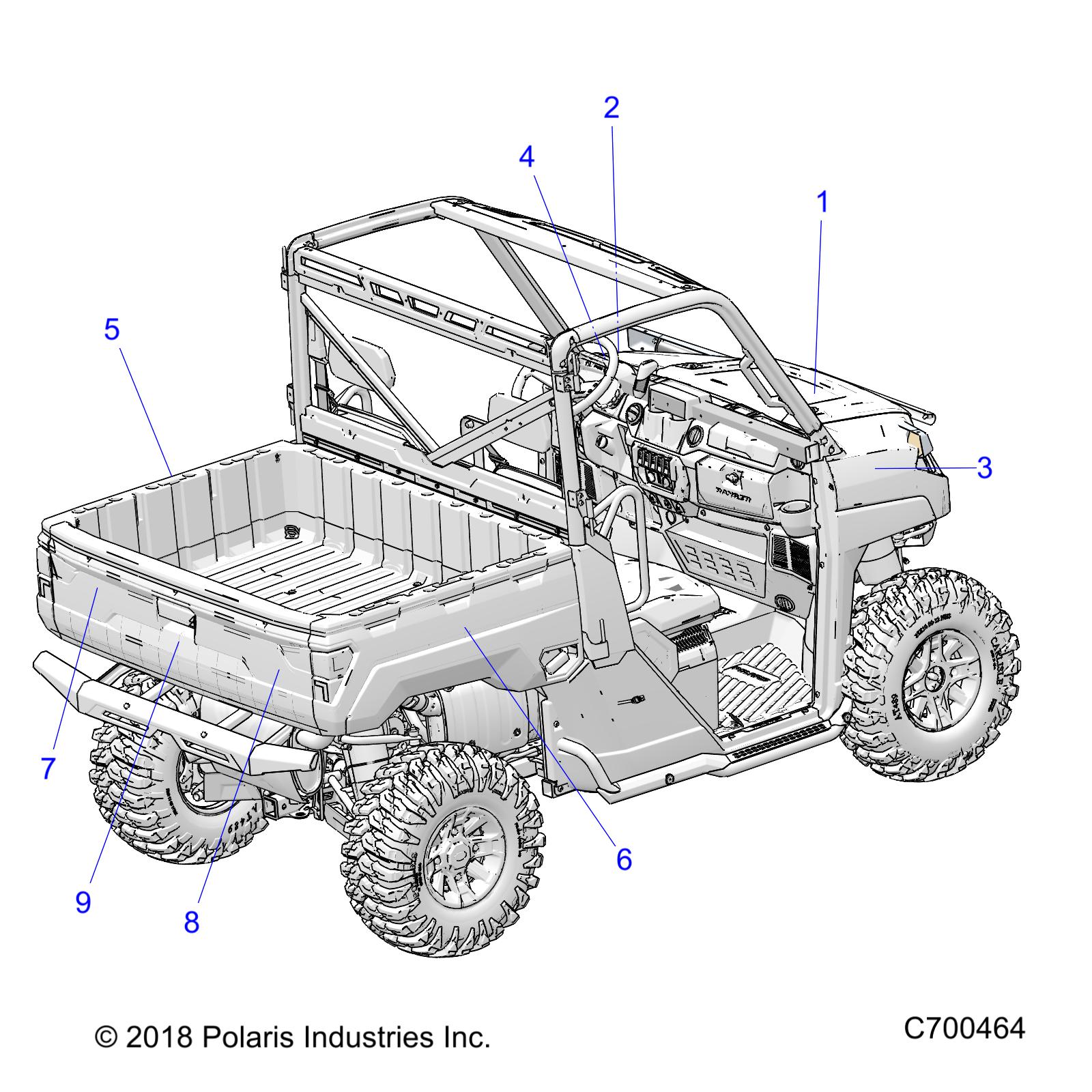 Foto diagrama Polaris que contem a peça 7188700