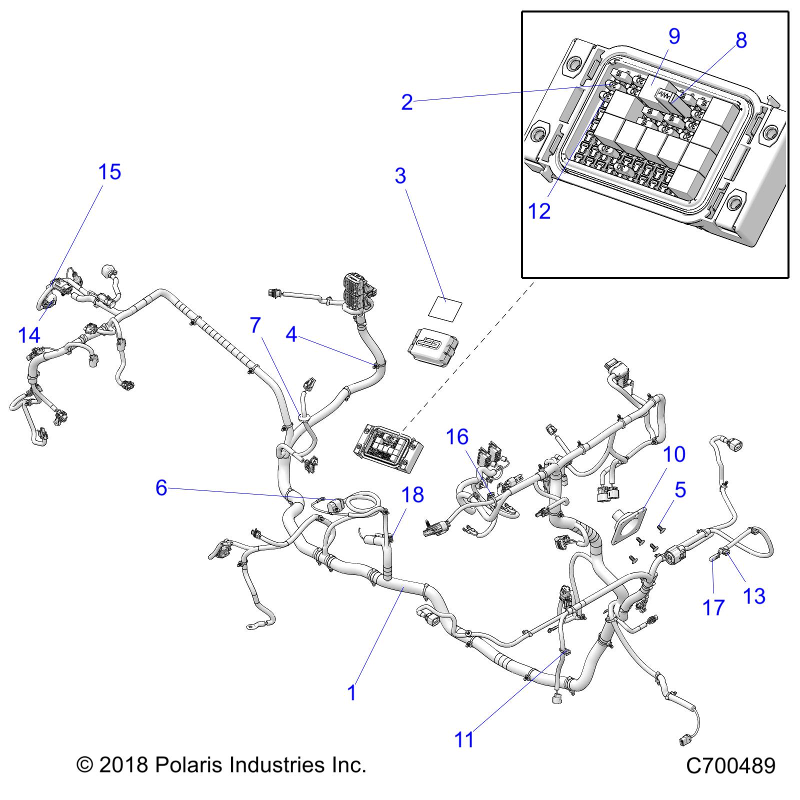 Part Number : 2414858 HVAC CHASSIS HARNESS