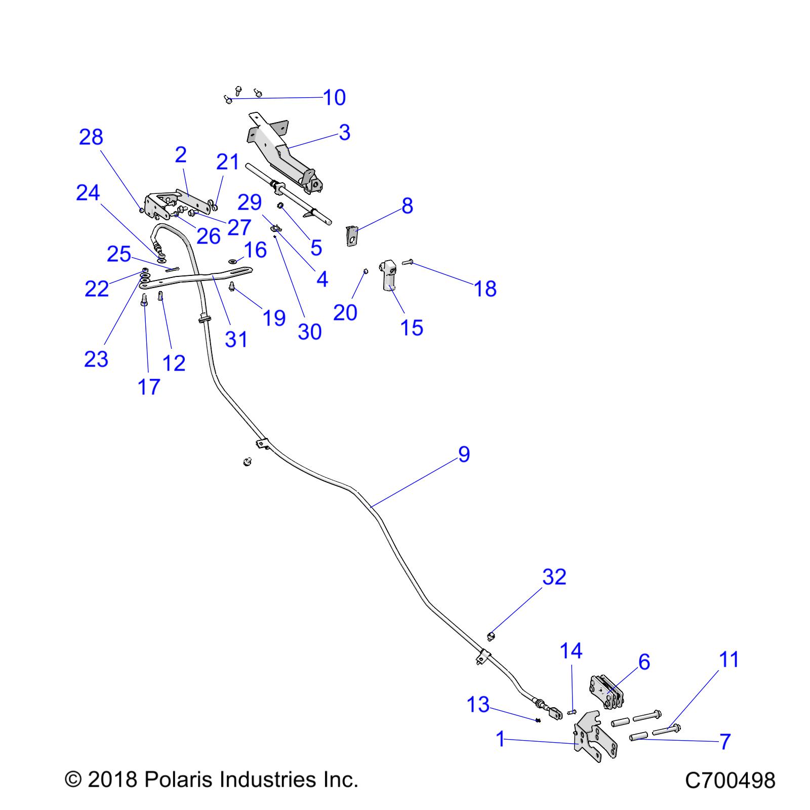 Foto diagrama Polaris que contem a peça 1023581-458