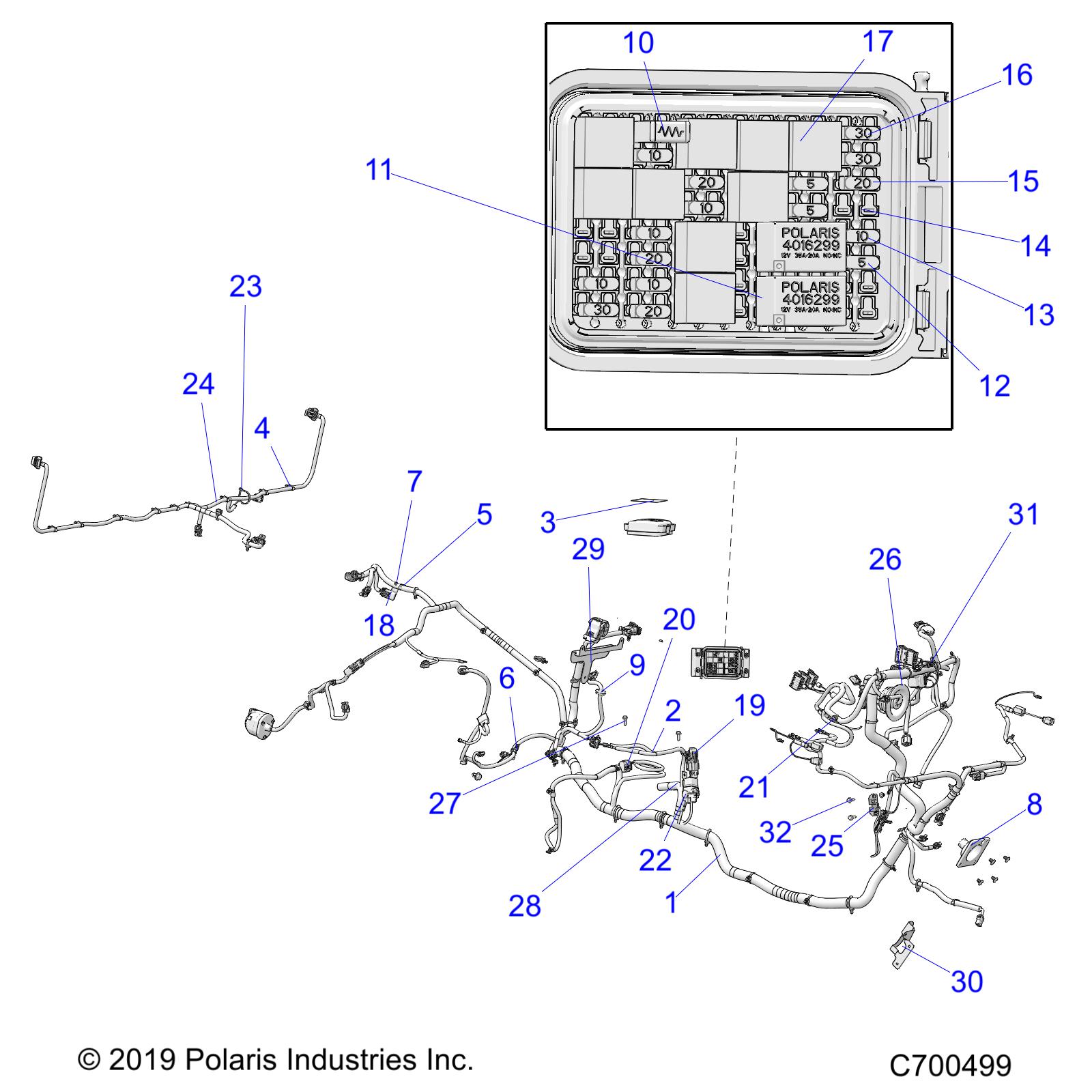 Part Number : 2415096 HARNESS-CHASSIS EU TR