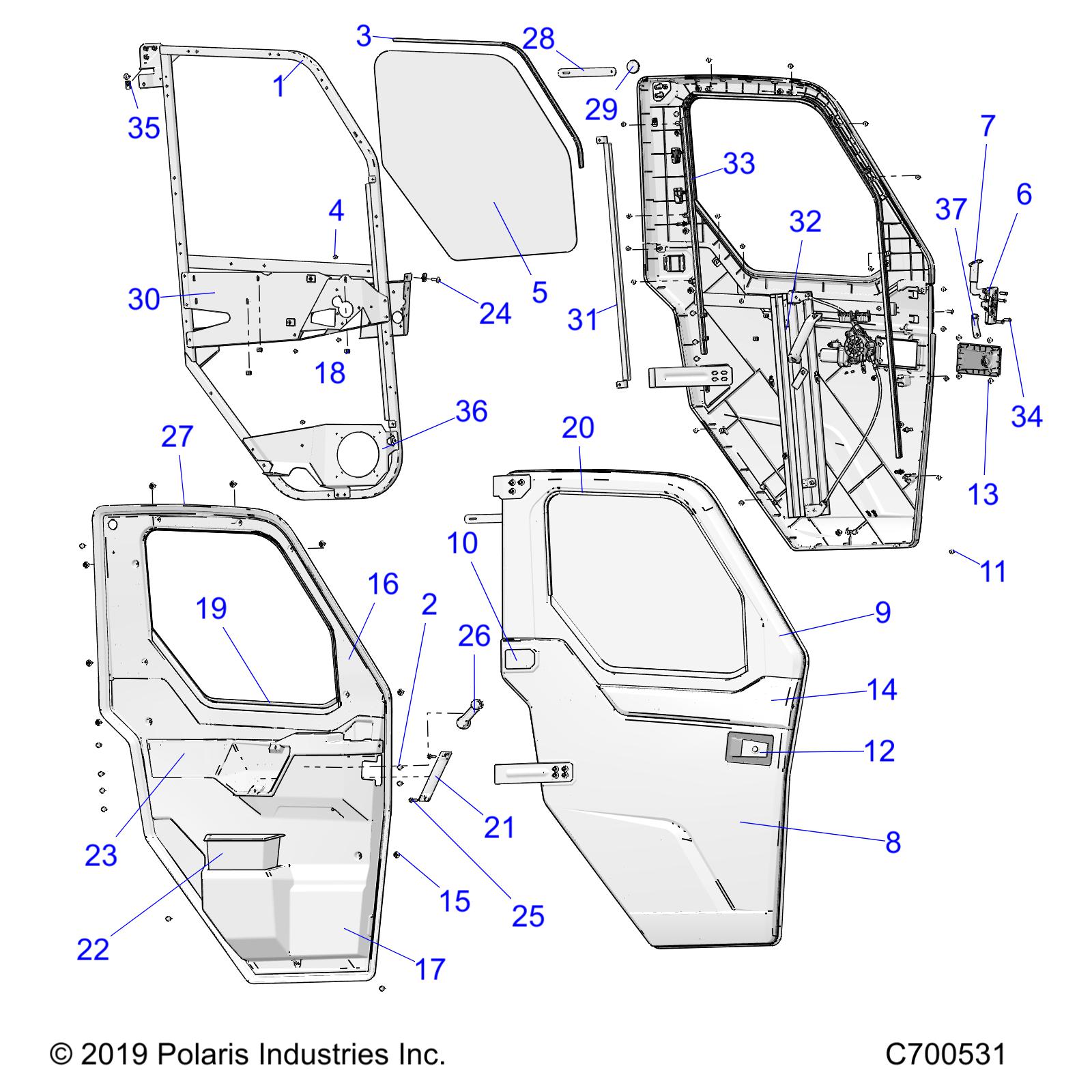 Part Number : 2637346 FULL DOOR ASSEMBLY  RIGHT