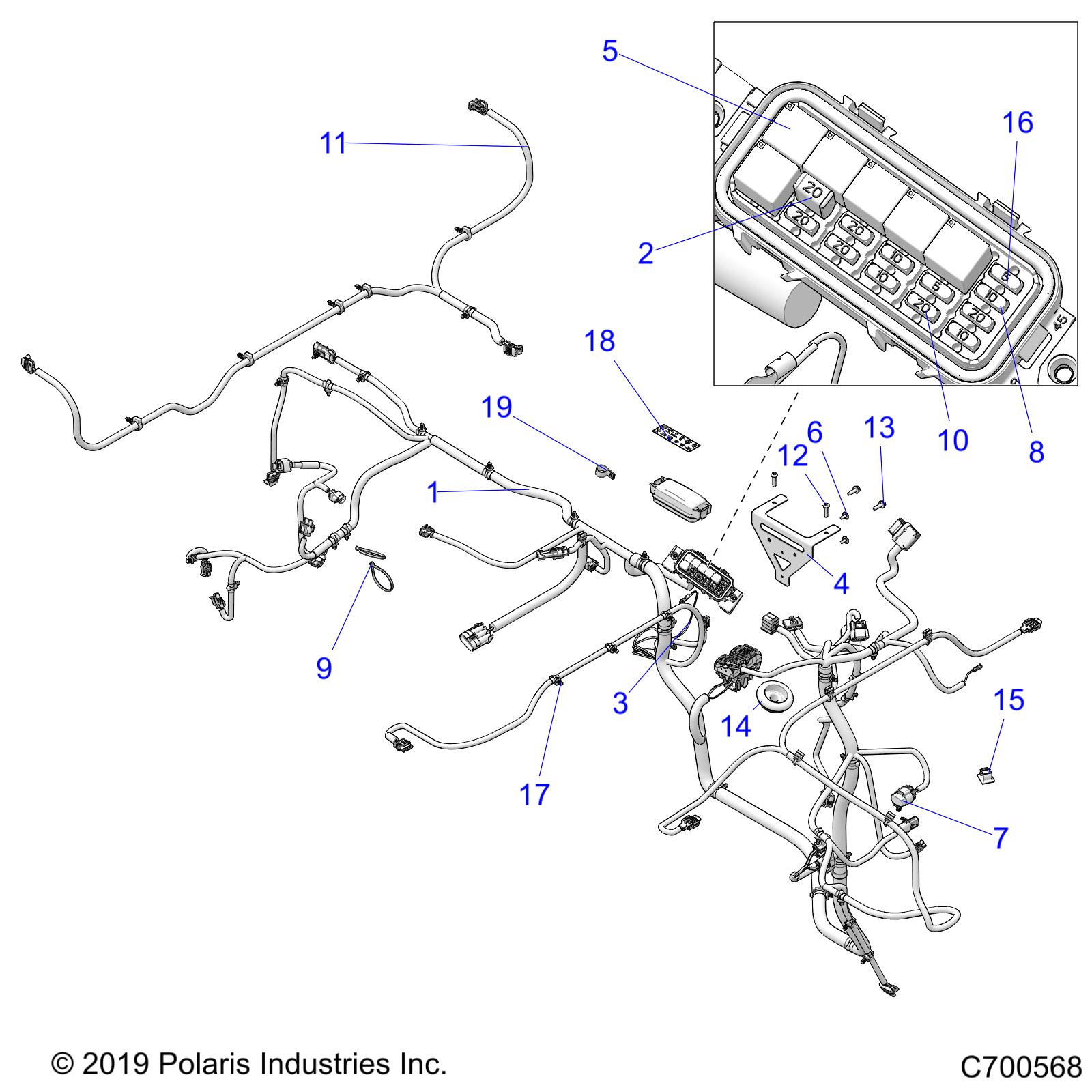 Part Number : 2414986 HARNESS-CHASSIS 570 EPS