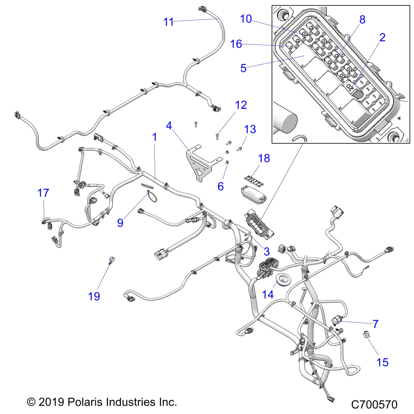 Foto diagrama Polaris que contem a peça 5256408-329