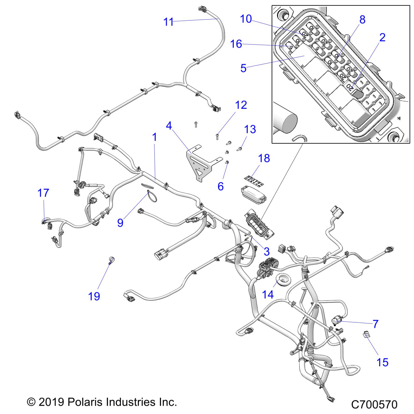 Part Number : 2414985 HARNESS-CHASSIS 500