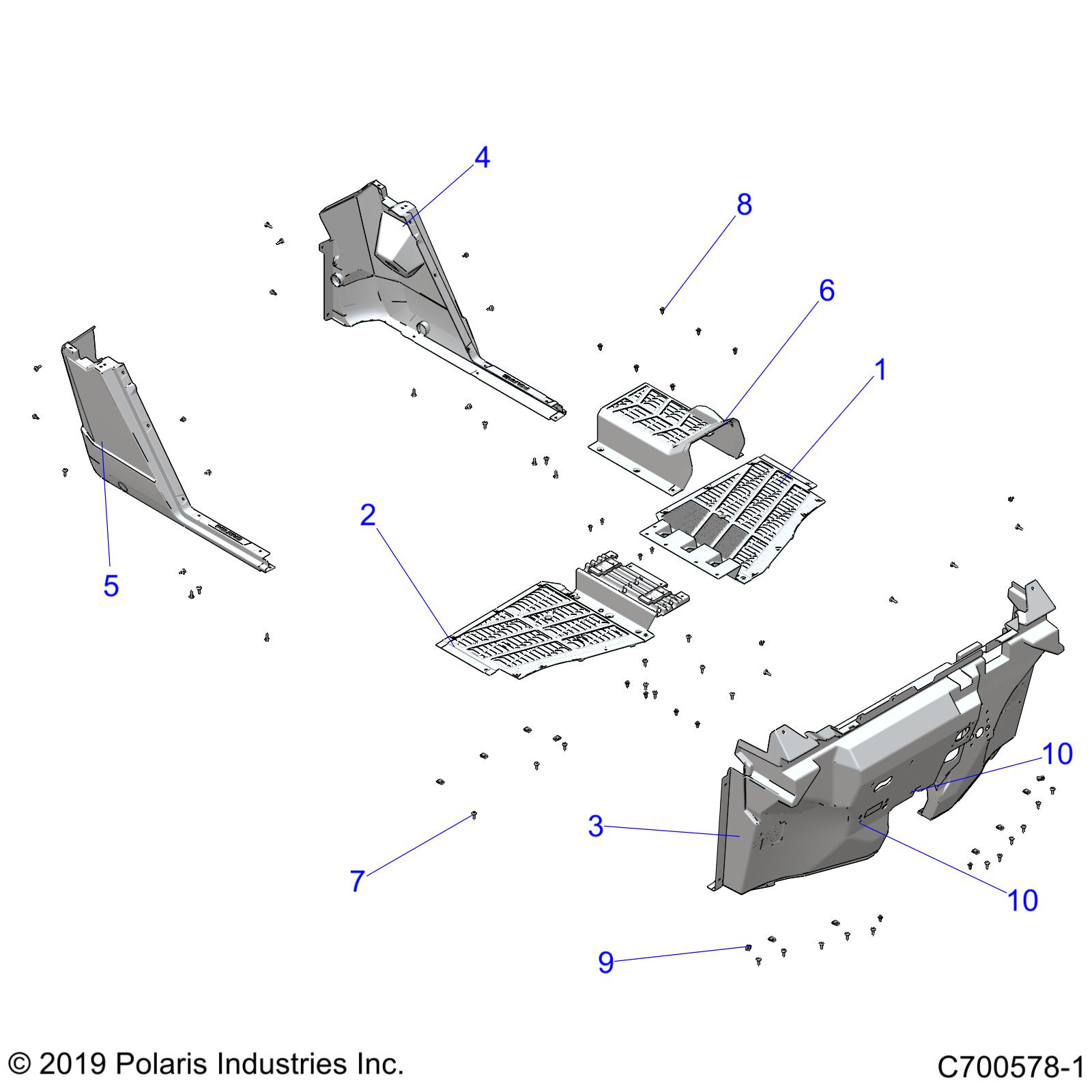 Foto diagrama Polaris que contem a peça 5455486-070