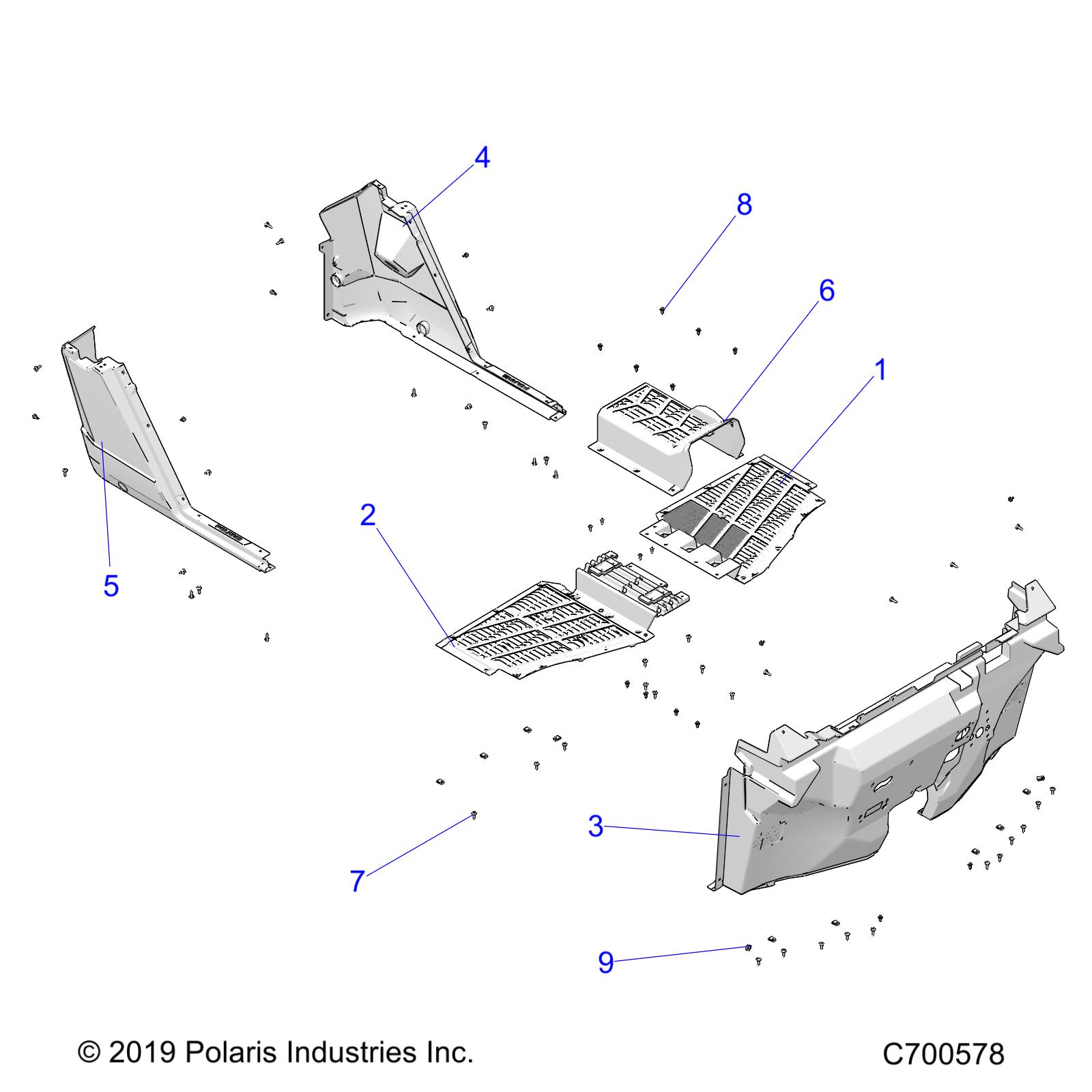 Foto diagrama Polaris que contem a peça 5455133-070