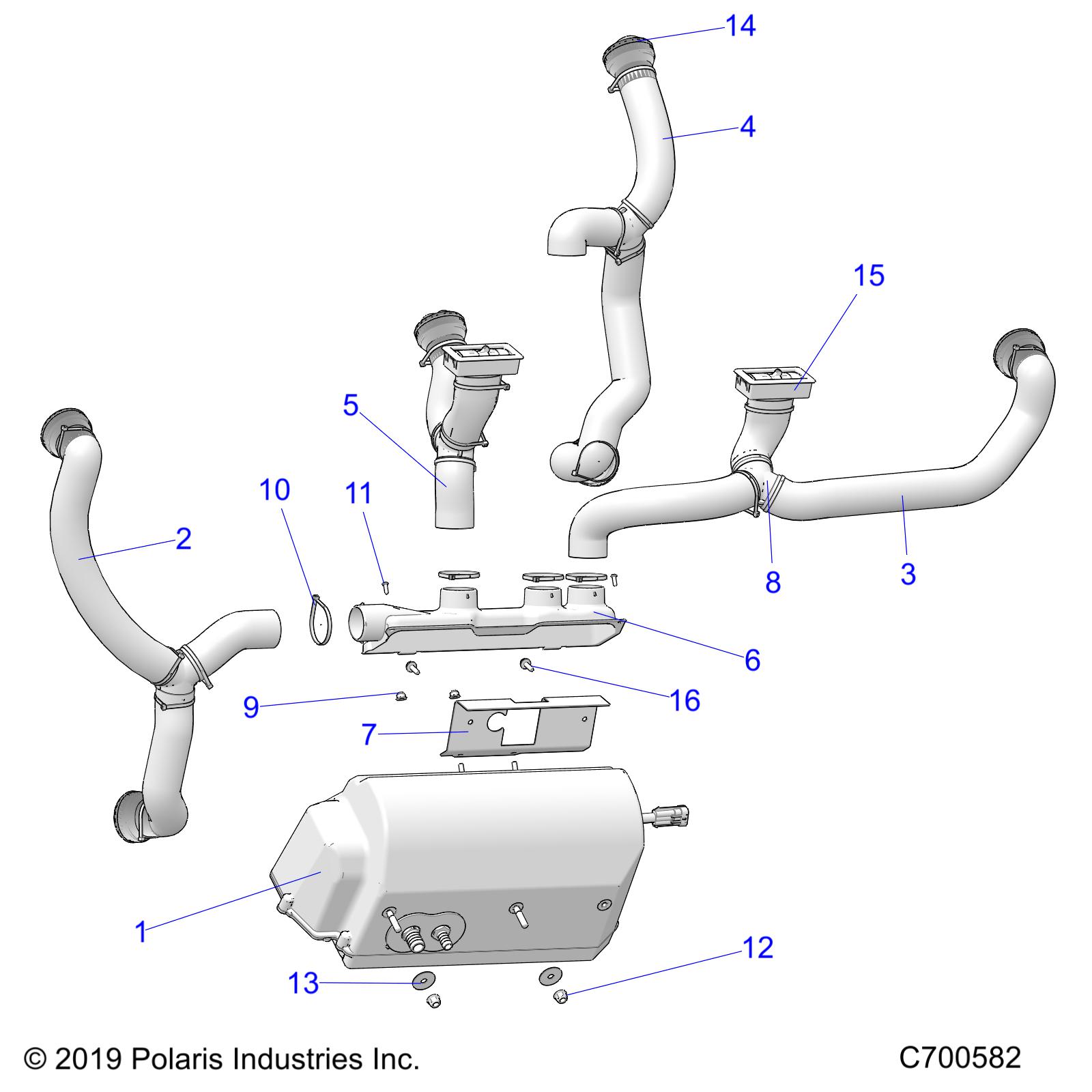 Foto diagrama Polaris que contem a peça 5453900