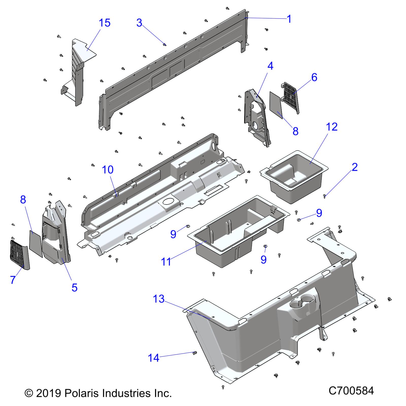 Part Number : 5455142-070 BIN-STORAGE RH BLK