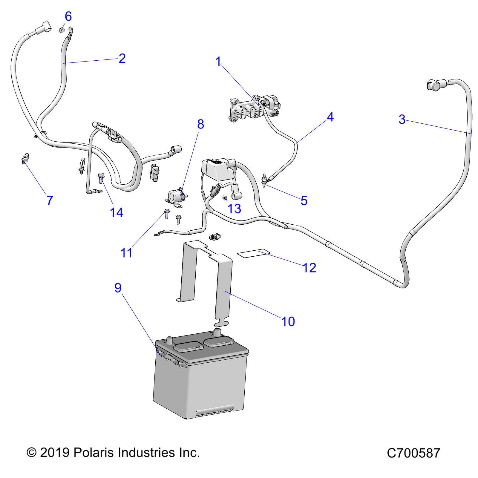 Part Number : 4018557 CABLE-BATTERY TO SOLENOID