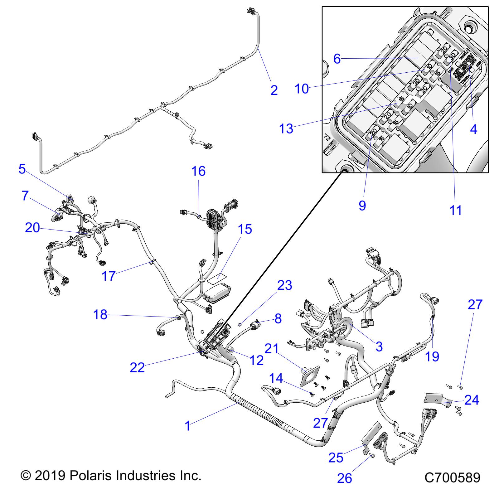 Foto diagrama Polaris que contem a peça 4018635