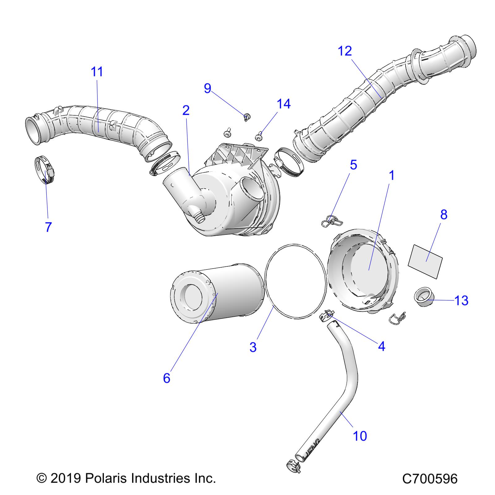 Part Number : 5416591 HOSE-AIRBOX TO SIDE PANEL