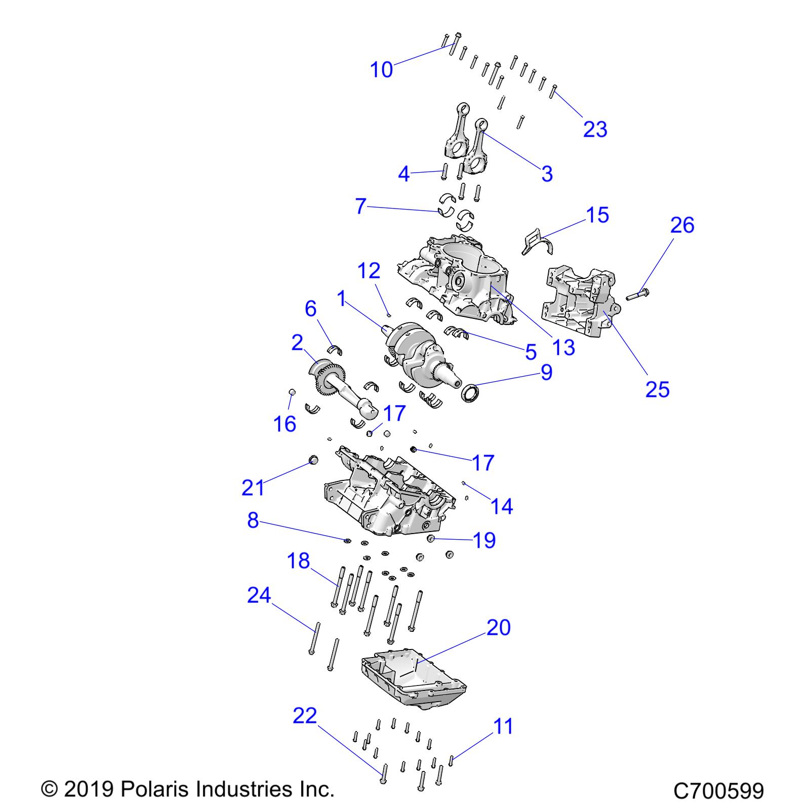 Foto diagrama Polaris que contem a peça 3023077C