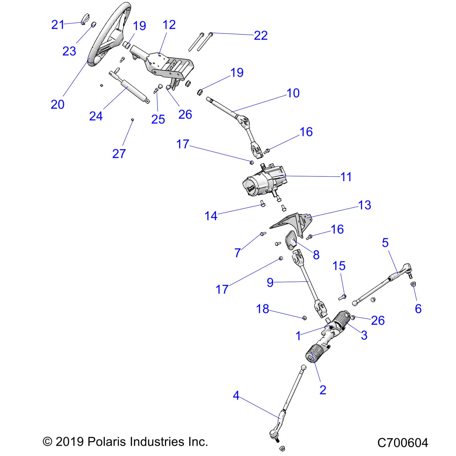 Foto diagrama Polaris que contem a peça 5438865