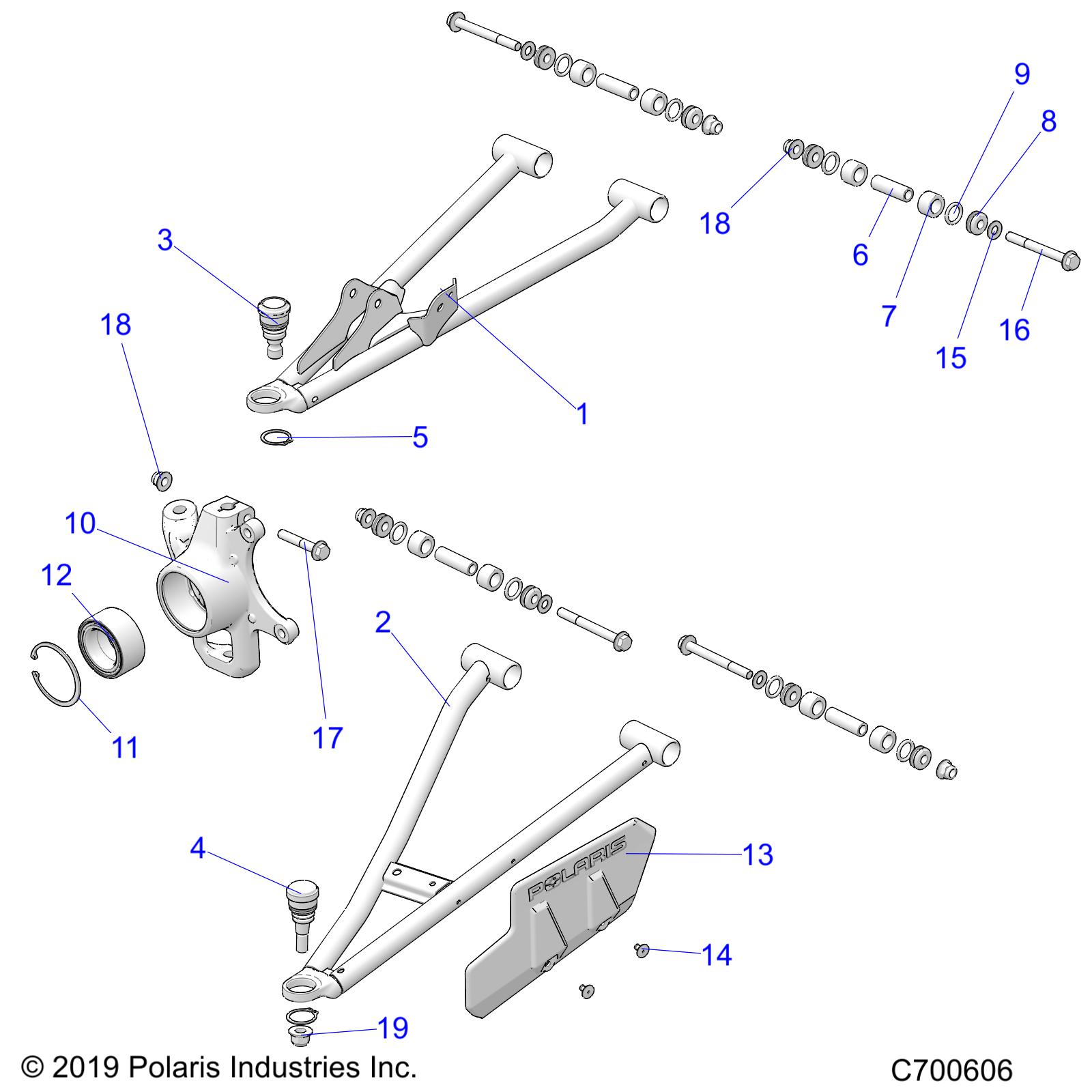 Foto diagrama Polaris que contem a peça 5139992