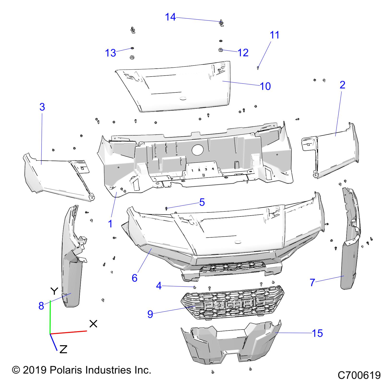 Part Number : 5455966-669 FENDER-FRONT RH M.SUNSET RED