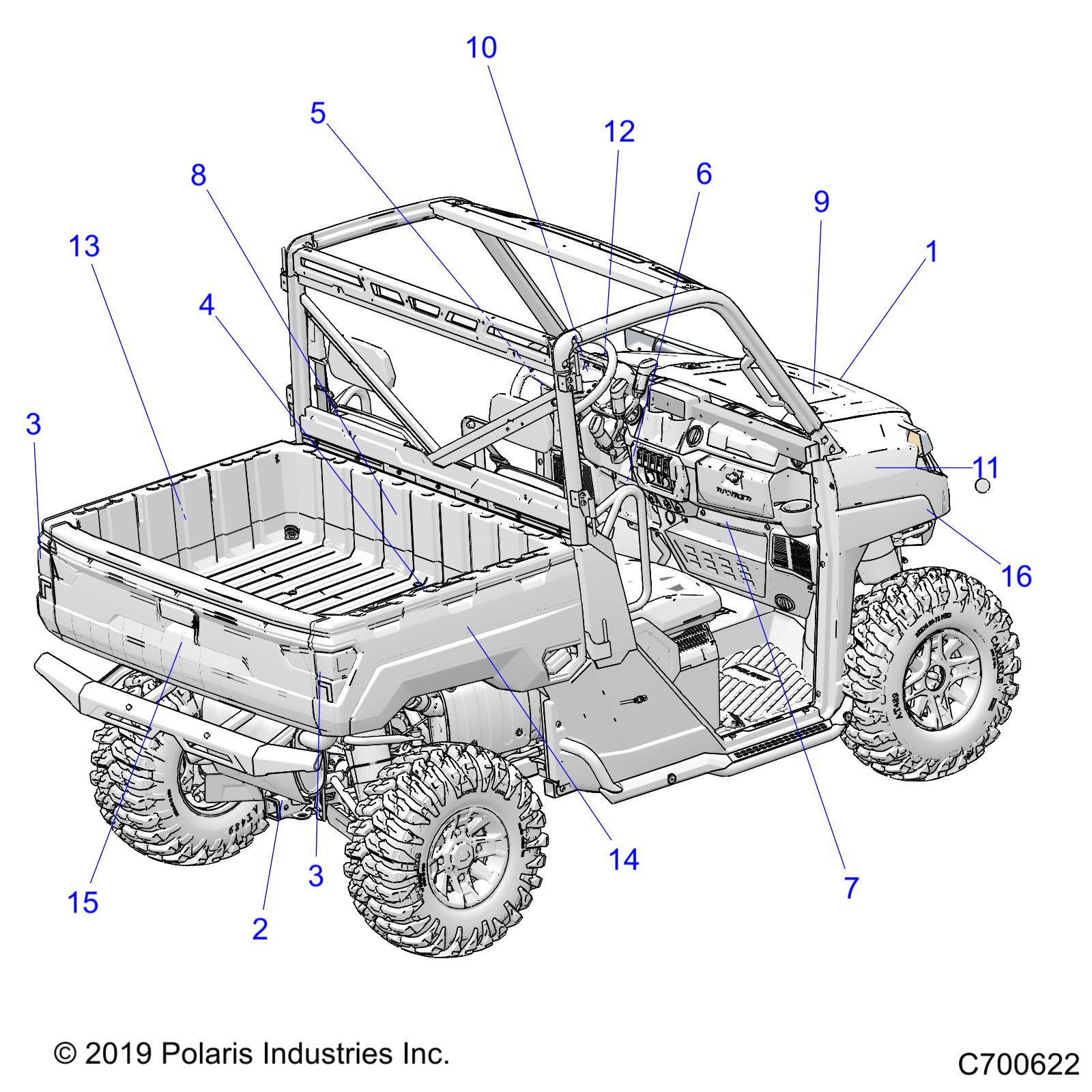 Foto diagrama Polaris que contem a peça 7191526