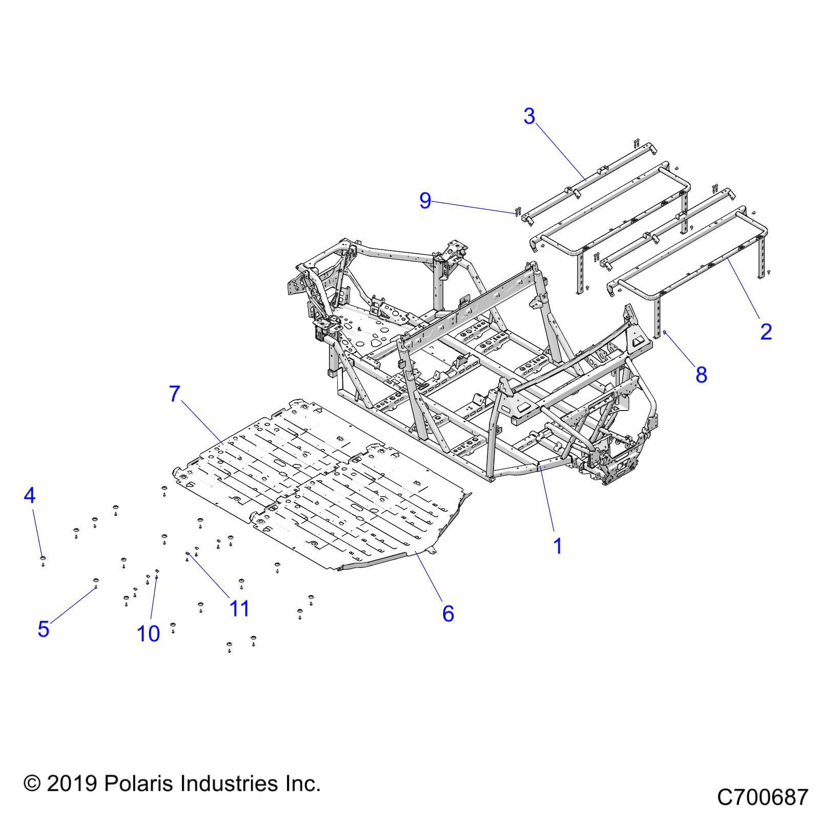 Foto diagrama Polaris que contem a peça 5456137-070