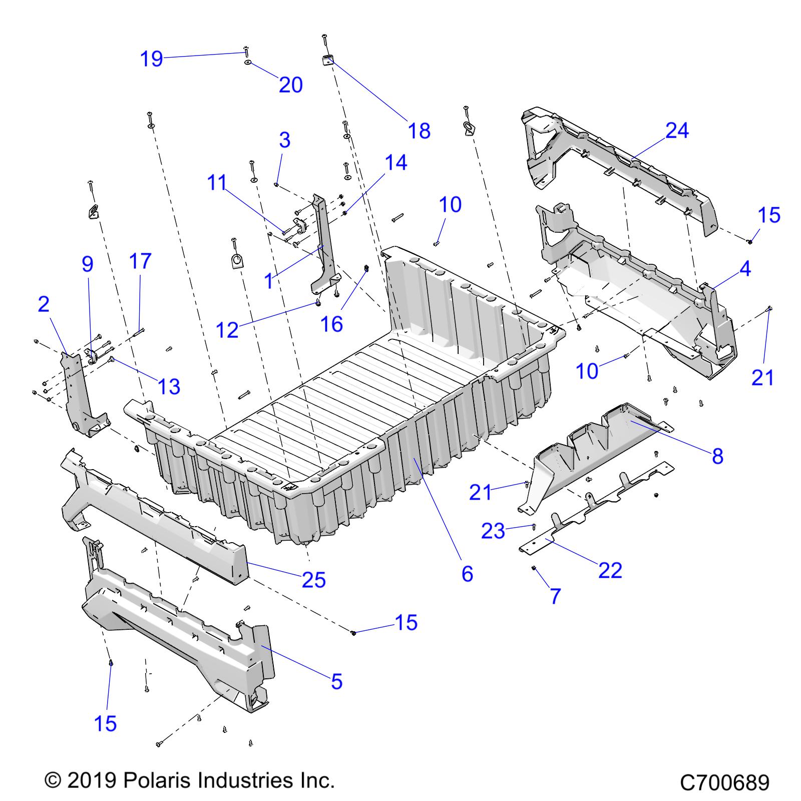 Foto diagrama Polaris que contem a peça 5454107-750