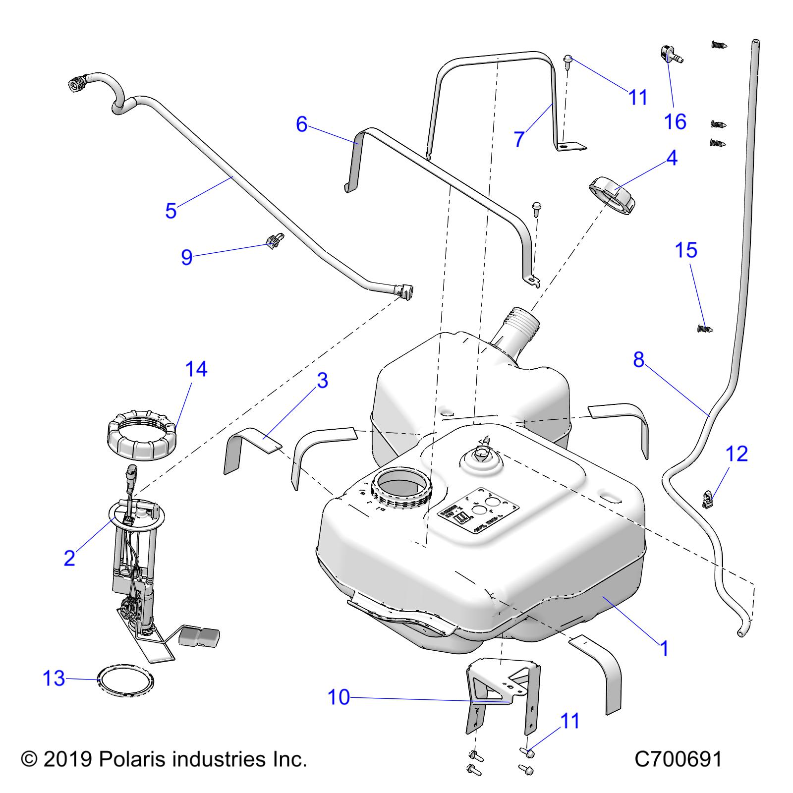 Foto diagrama Polaris que contem a peça 2521773