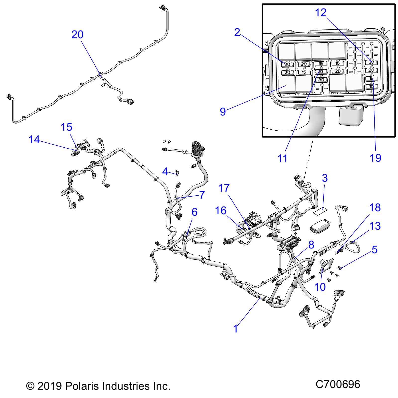 Part Number : 2415222 HARNESS-CHASSIS EPS BC