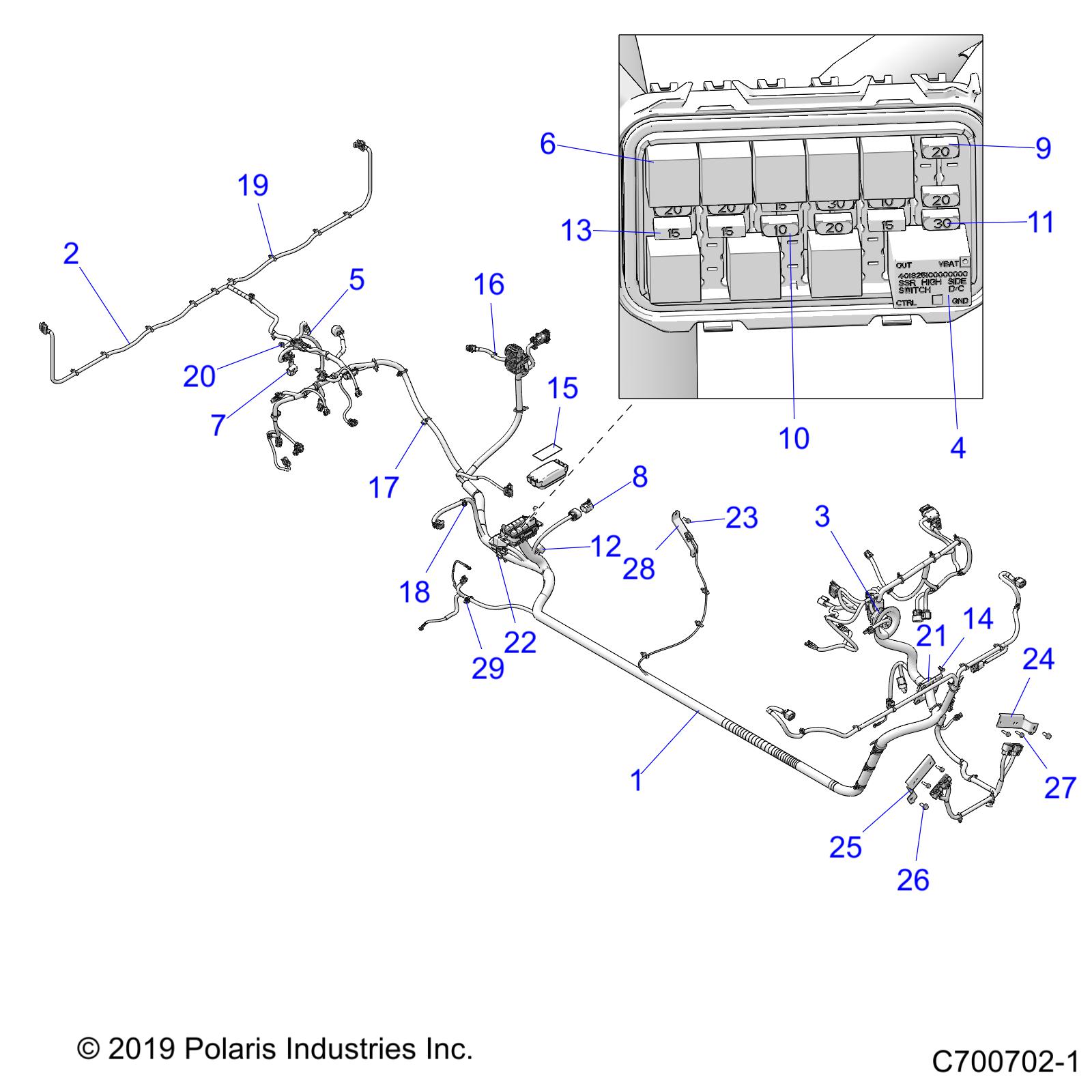 Part Number : 2414921 HARNESS-CHASSIS FO RGR CREW