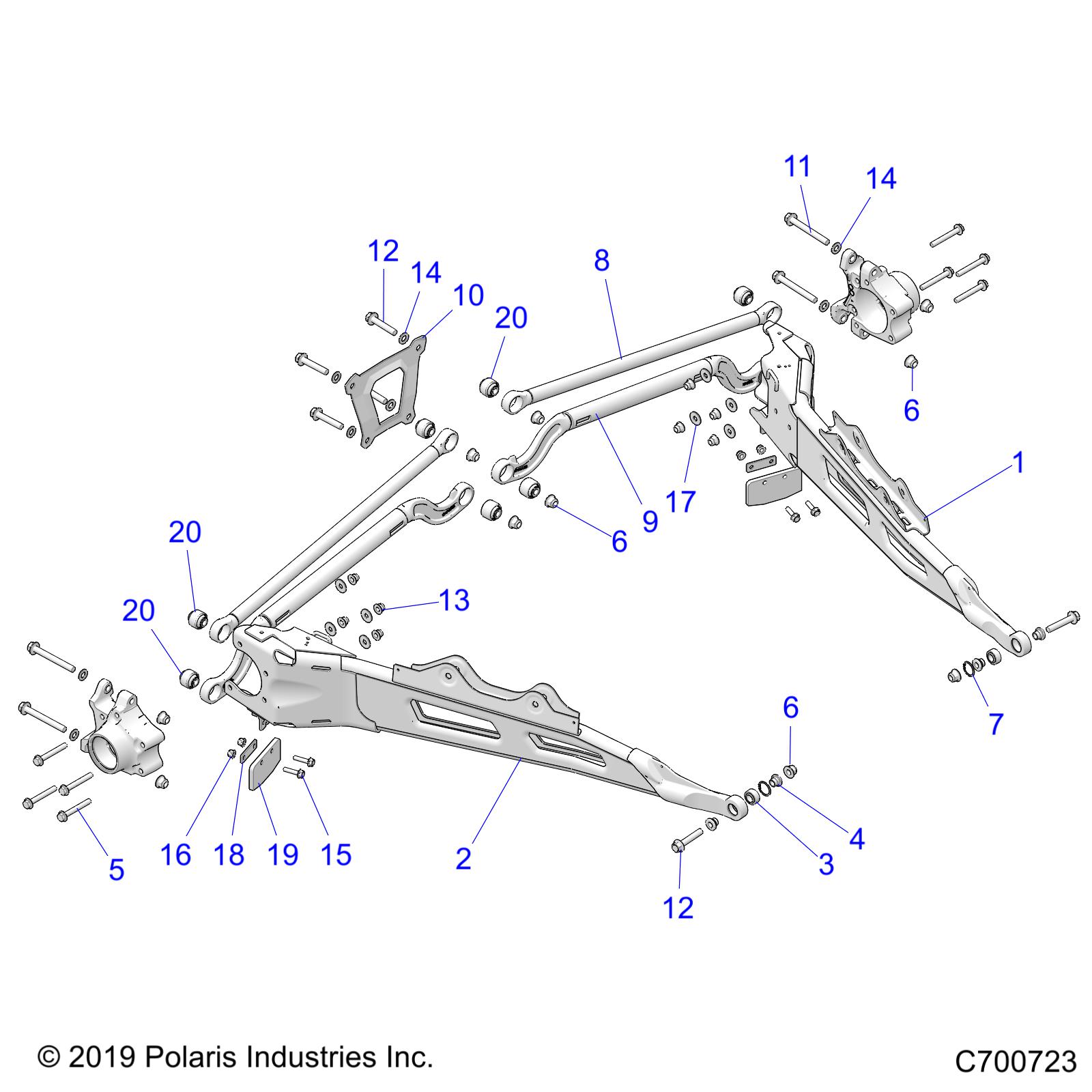 Foto diagrama Polaris que contem a peça 1024416-801