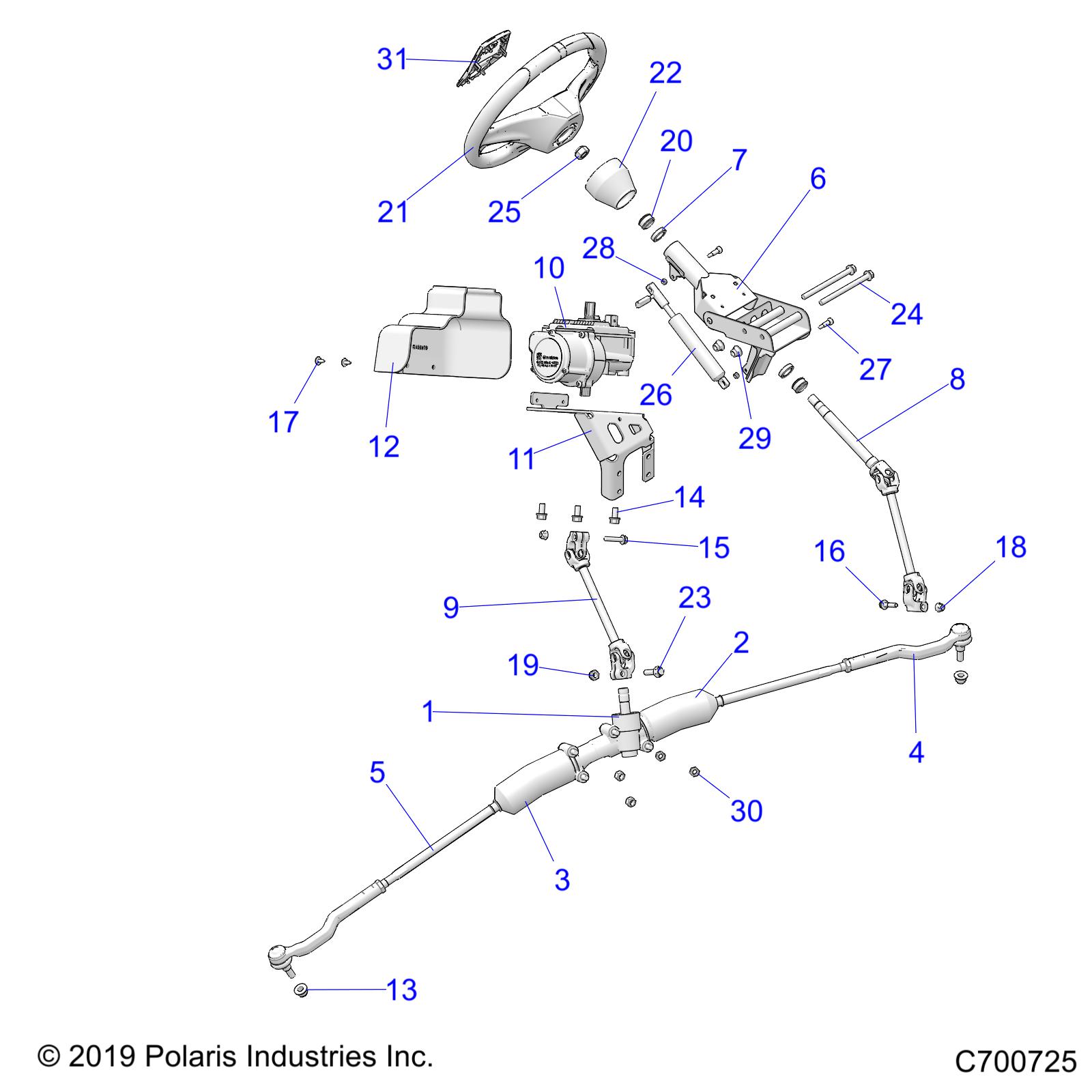 Part Number : 1824863 STEERING GEAR BOX ASSEMBLY  CA