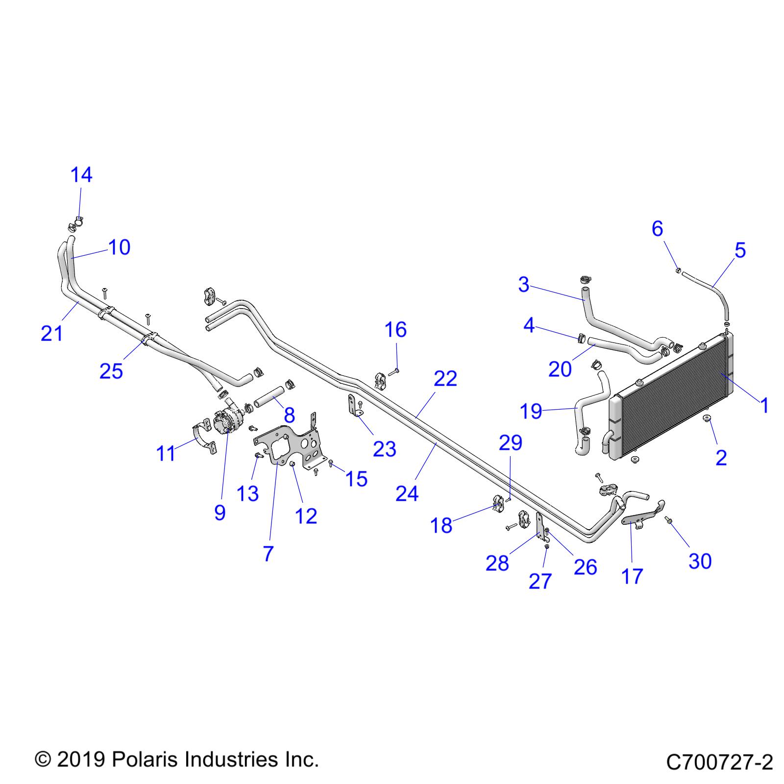 Foto diagrama Polaris que contem a peça 1241115