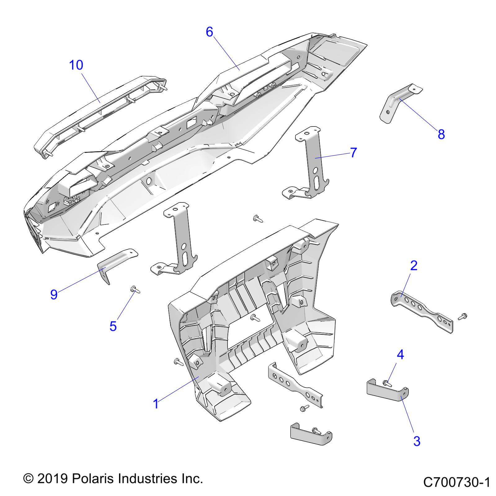 Foto diagrama Polaris que contem a peça 5455743-737