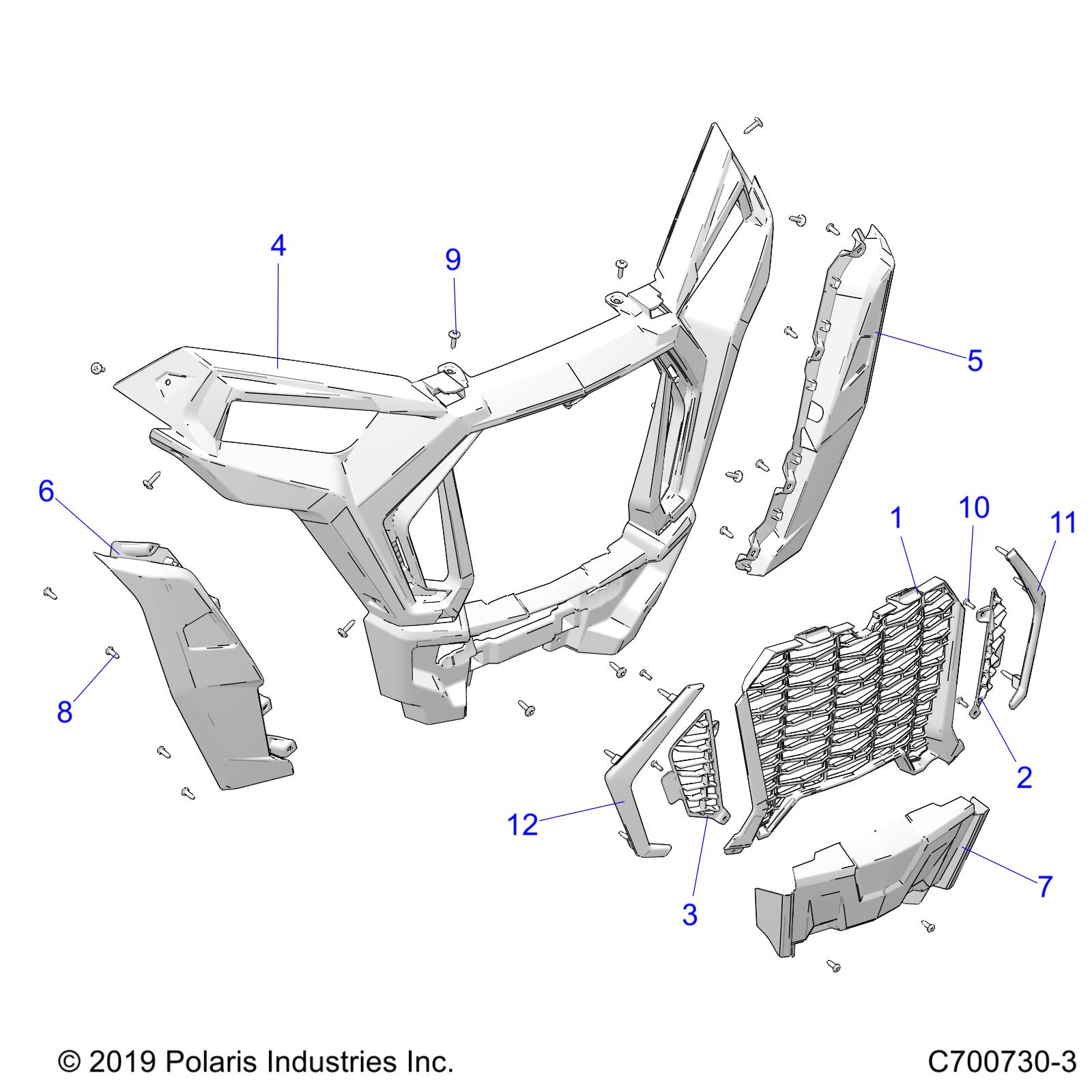 Foto diagrama Polaris que contem a peça 5455473-070