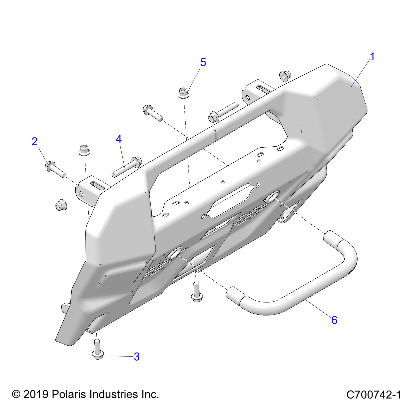 Part Number : 1023974-458 BUMPER WELD  FRONT  MATTE BLAC