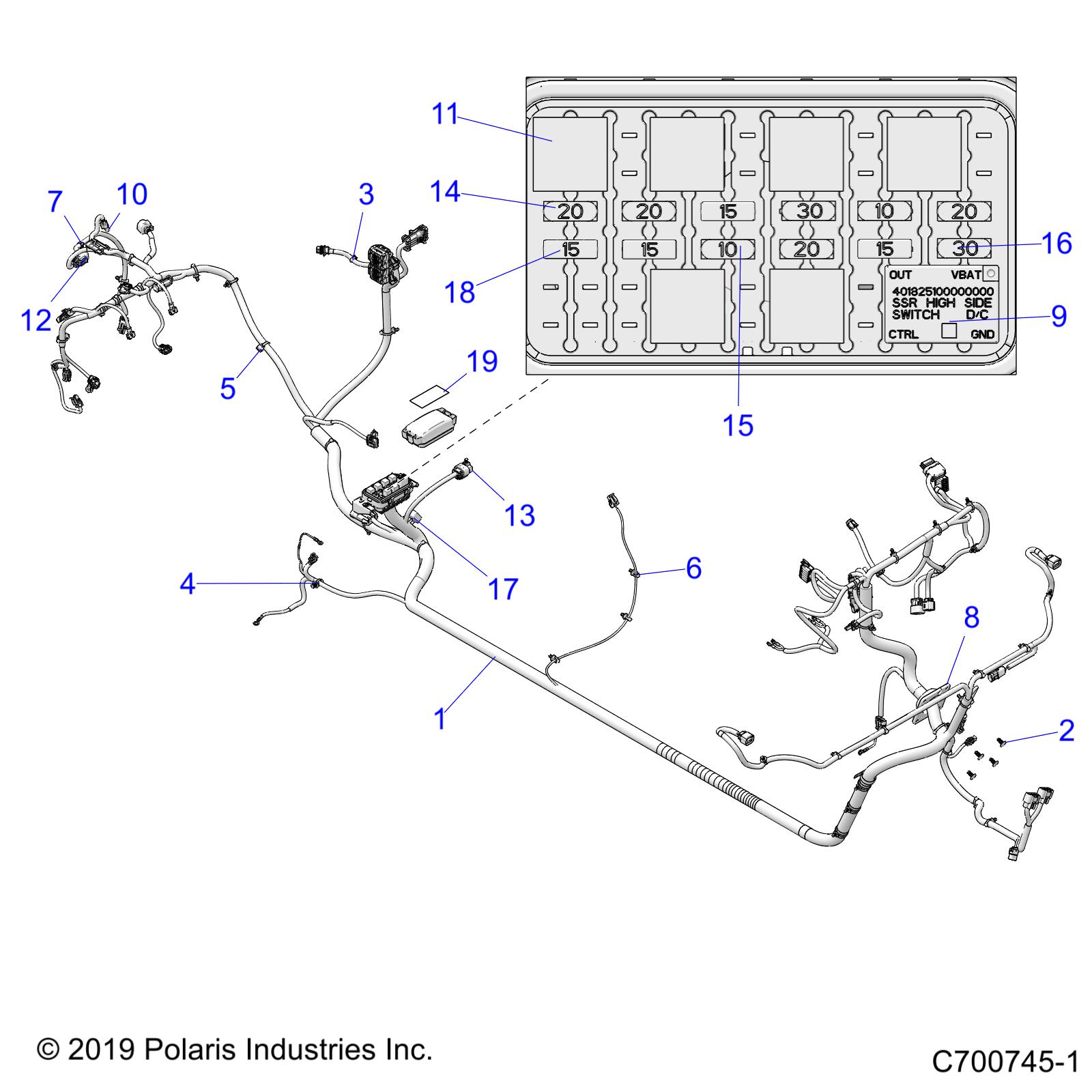 Part Number : 2414835 HARNESS-CHASSIS RGR CREW