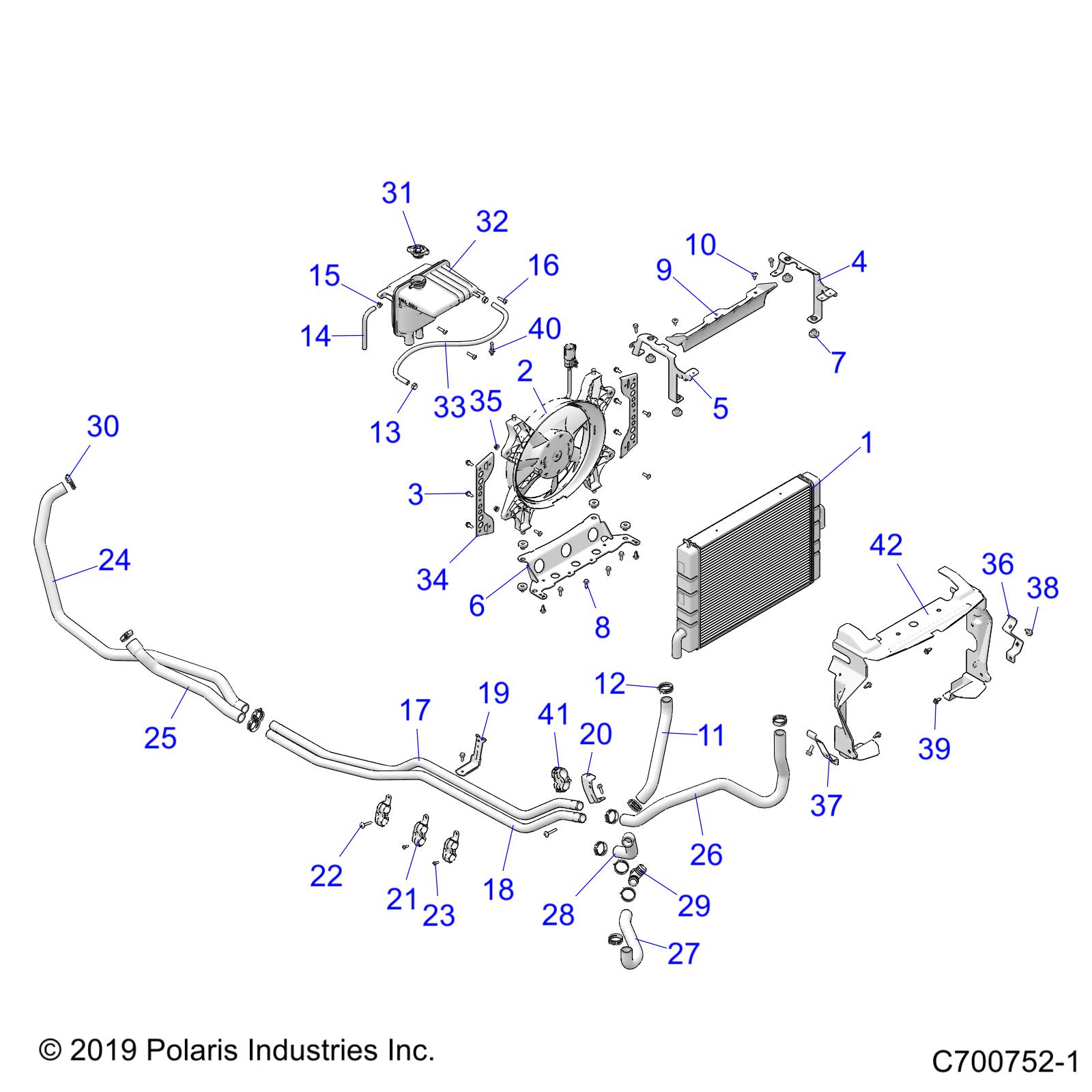 Foto diagrama Polaris que contem a peça 5415446