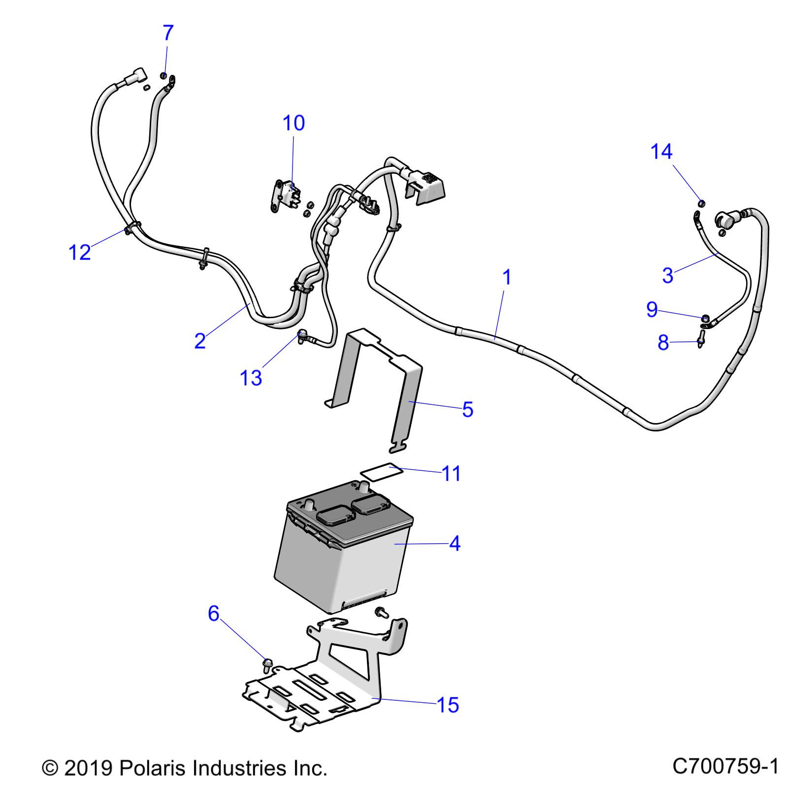 Part Number : 4080968 CABLE-BATTERY TO SOLENOID