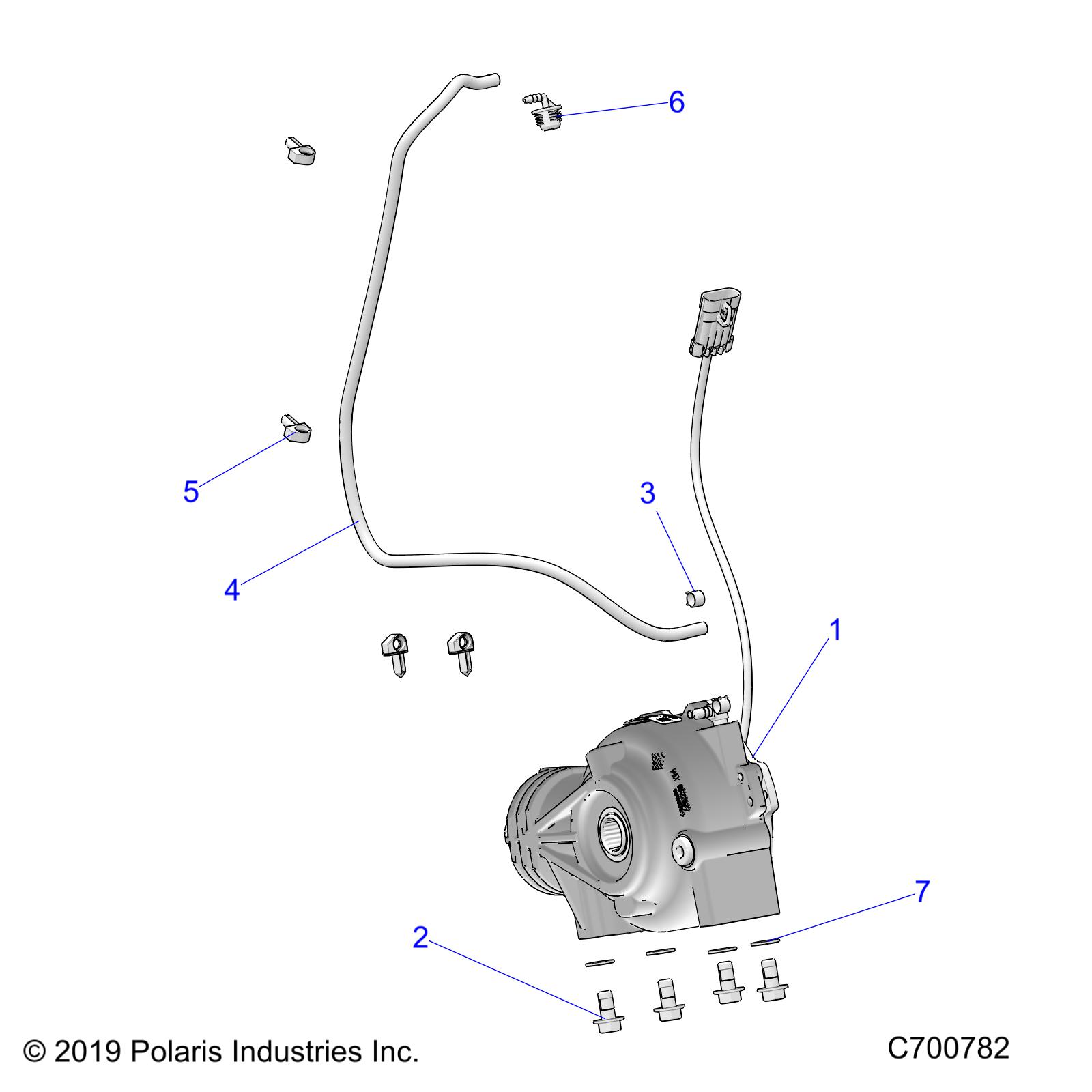 Foto diagrama Polaris que contem a peça 7517425