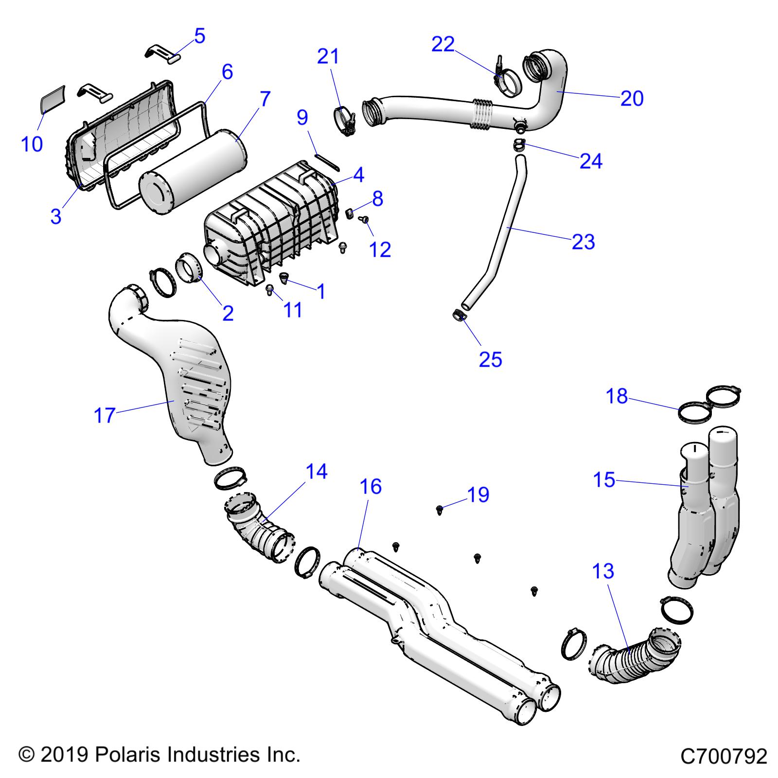 Foto diagrama Polaris que contem a peça 5415469