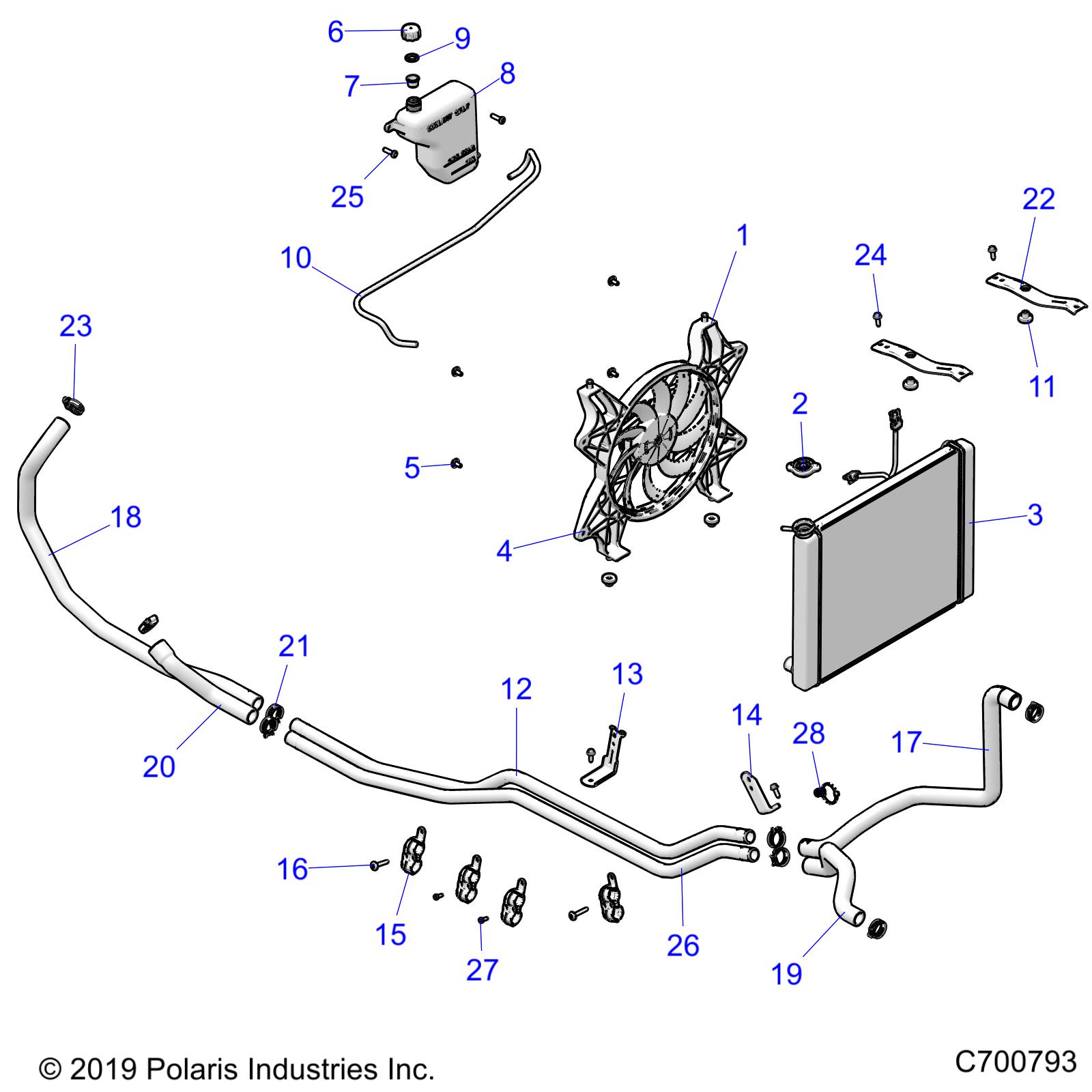 Foto diagrama Polaris que contem a peça 5439202