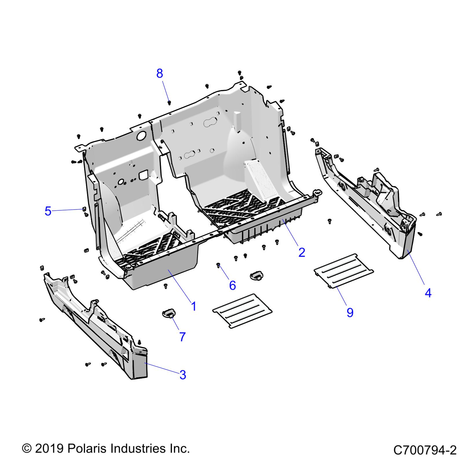 Foto diagrama Polaris que contem a peça 2636191-070