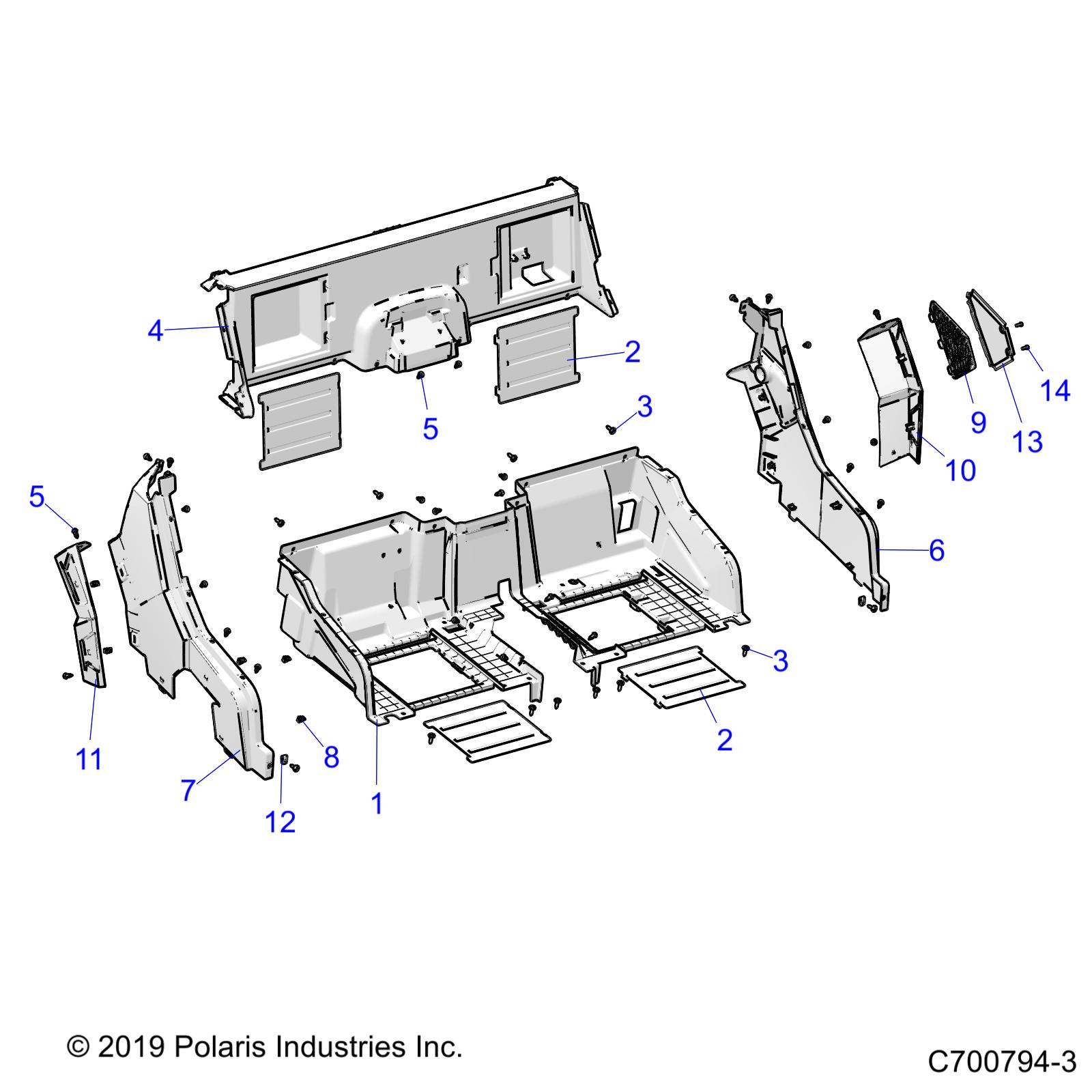 Foto diagrama Polaris que contem a peça 5452453-666