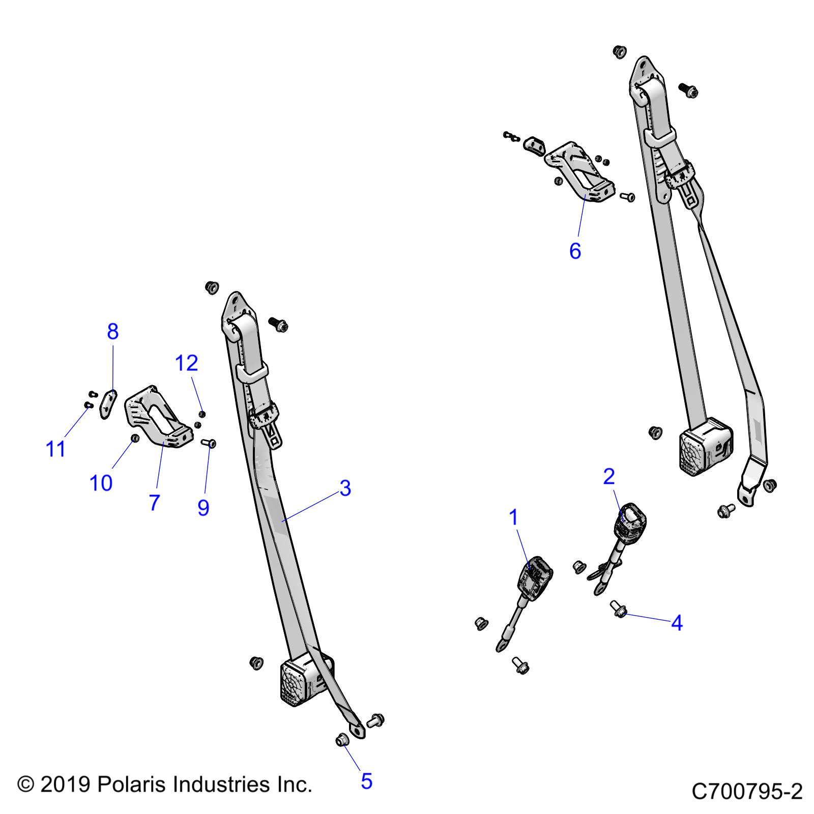 Foto diagrama Polaris que contem a peça 7518953