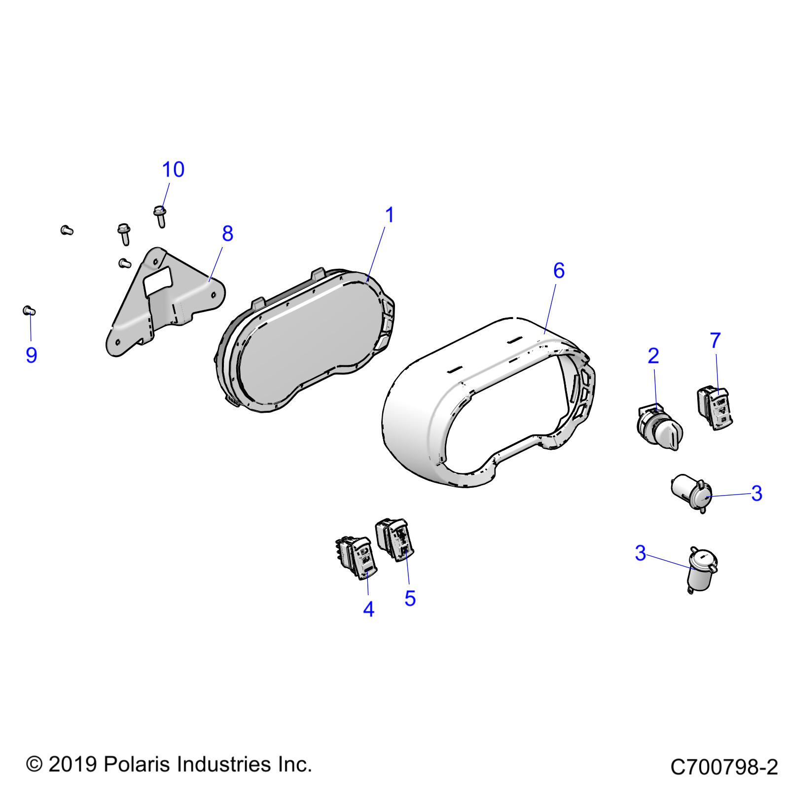 Foto diagrama Polaris que contem a peça 4014611