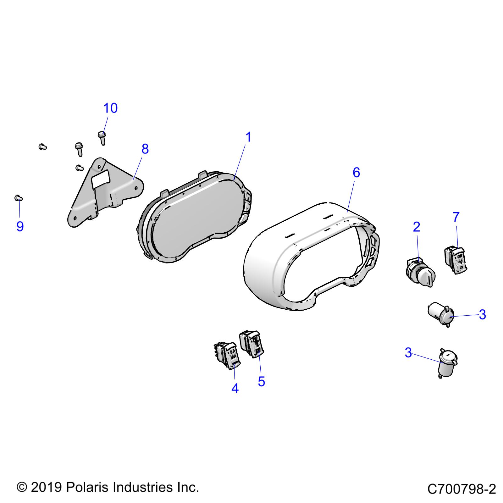 Foto diagrama Polaris que contem a peça 3286838