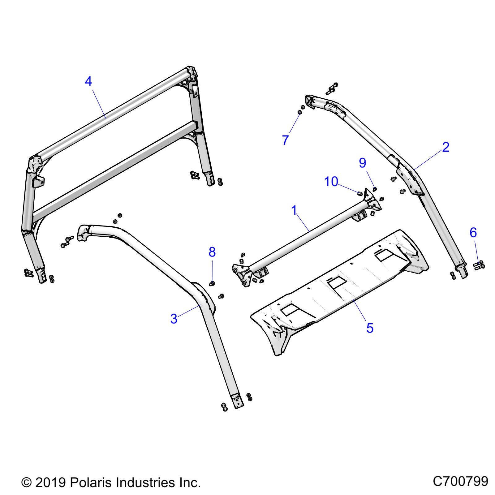 Foto diagrama Polaris que contem a peça 1024912-458