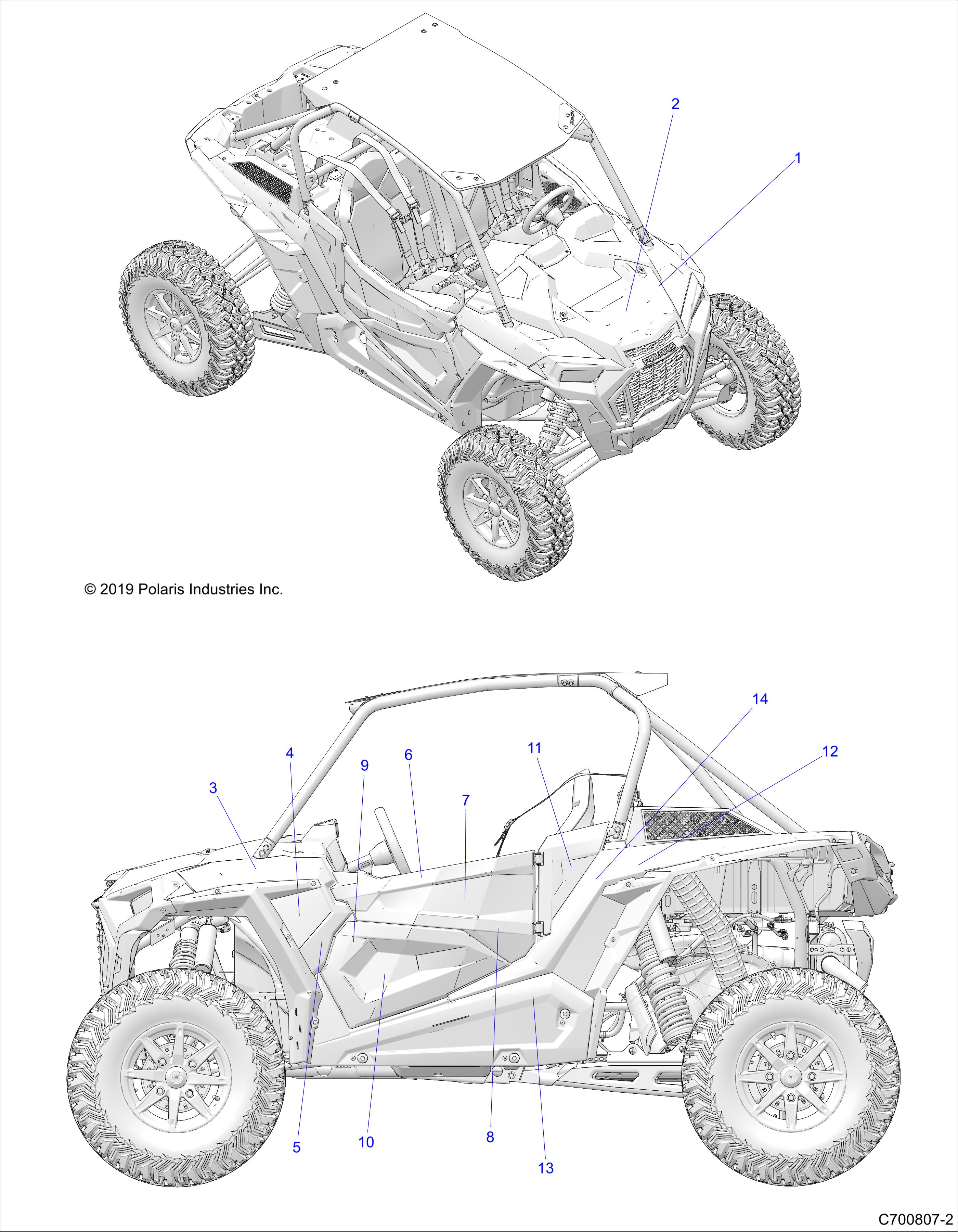 Foto diagrama Polaris que contem a peça 7191886