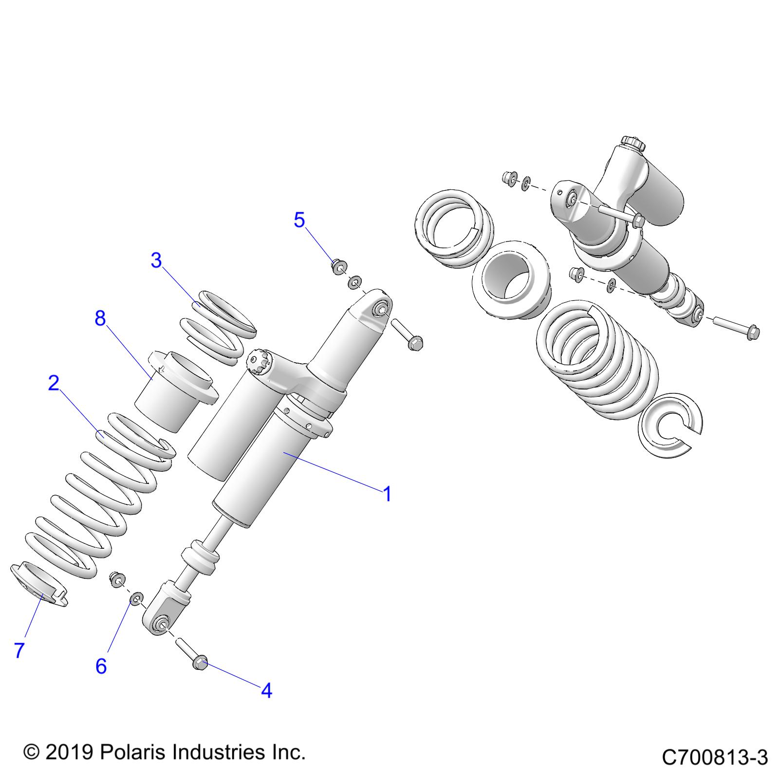 Foto diagrama Polaris que contem a peça 7045307-831