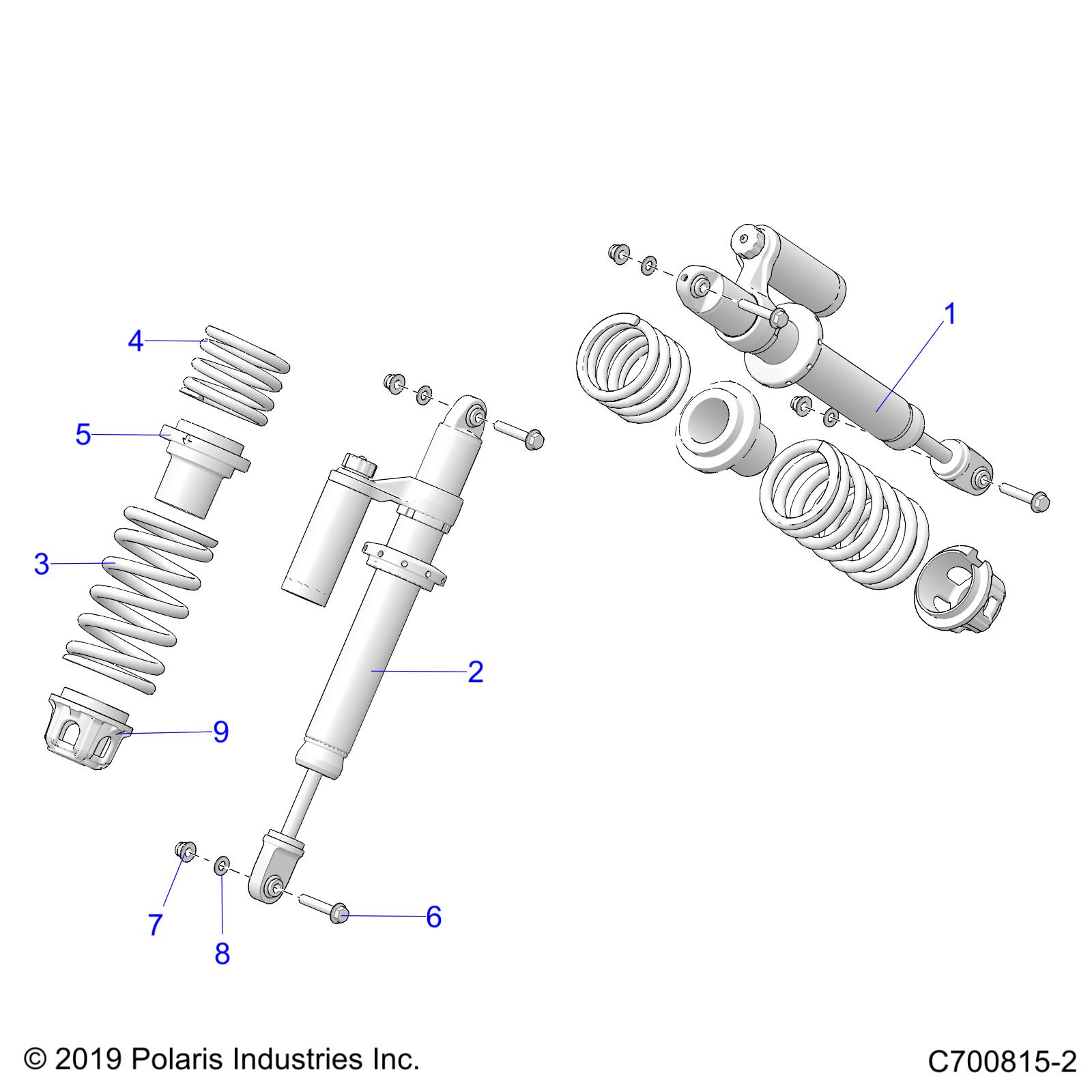 Foto diagrama Polaris que contem a peça 5450644