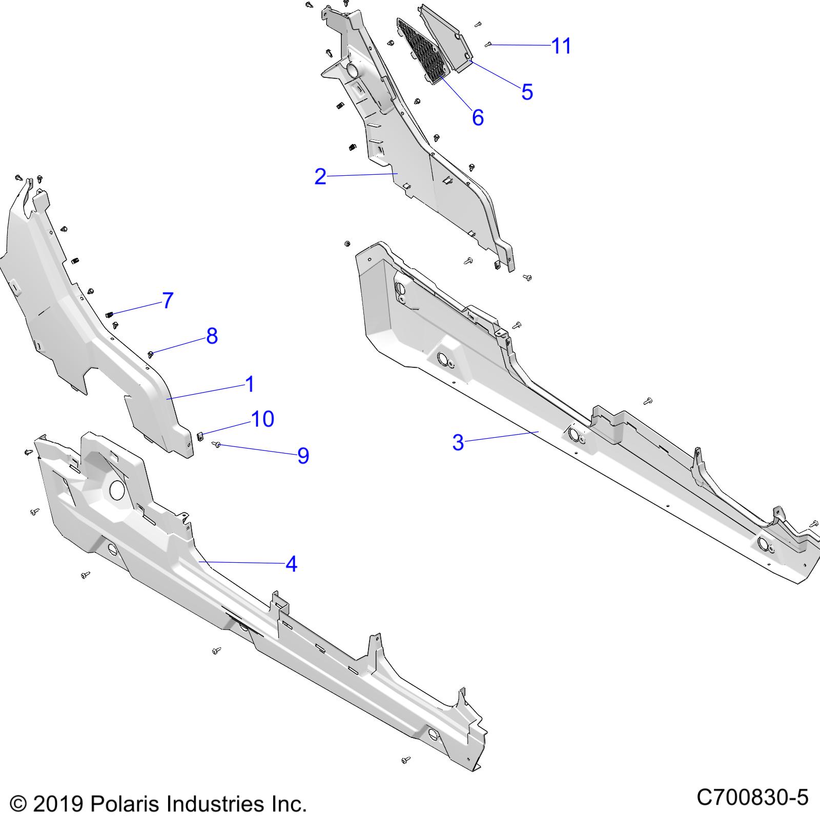 Part Number : 5453006-070 ROCKER CREW RH BLK