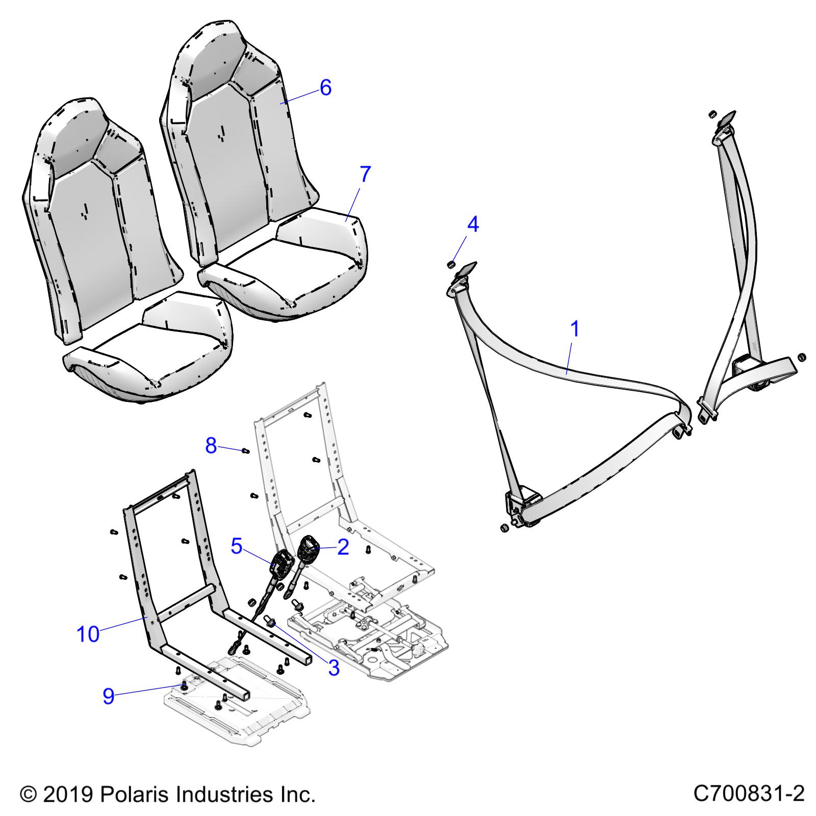 Foto diagrama Polaris que contem a peça 2688420