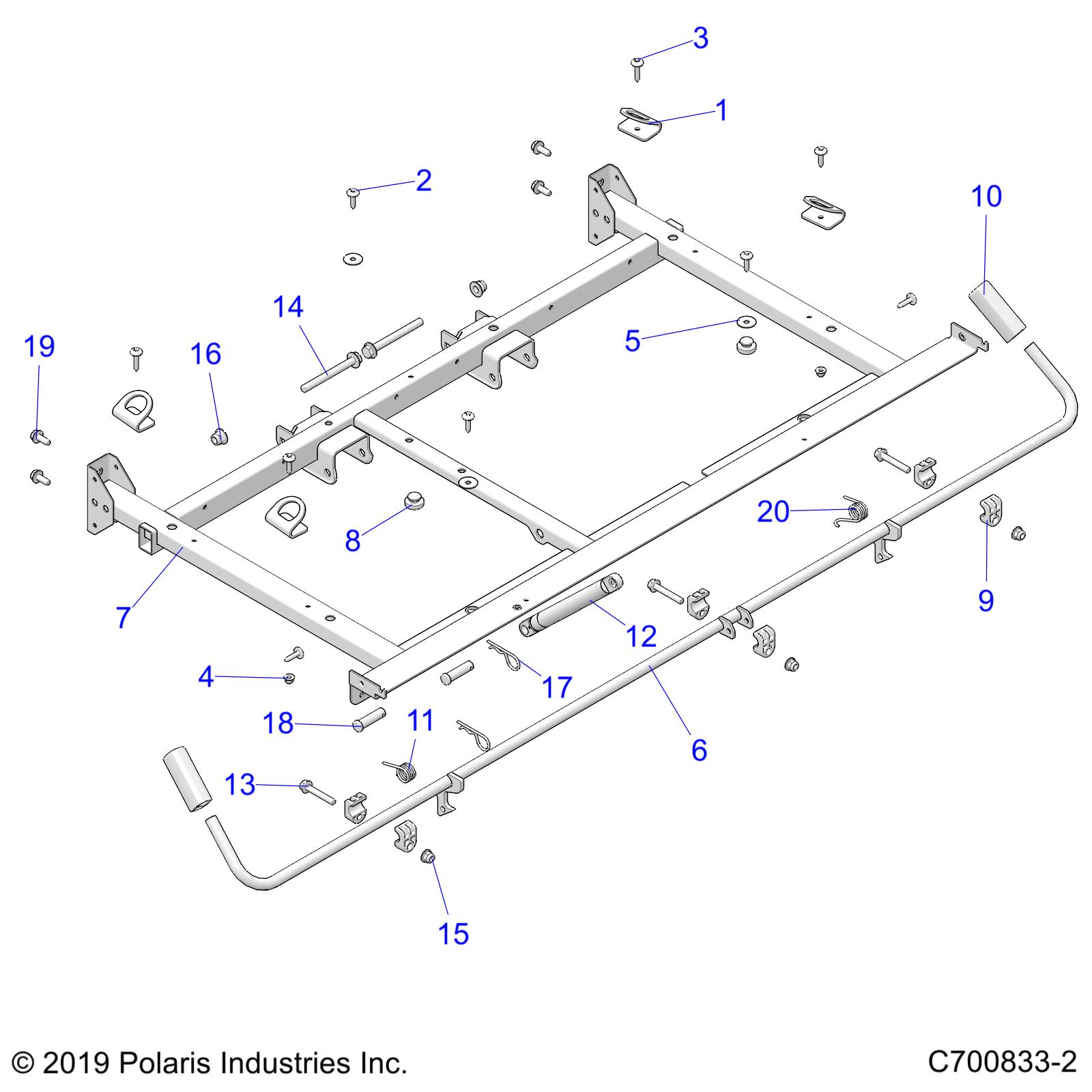 Foto diagrama Polaris que contem a peça 7044324