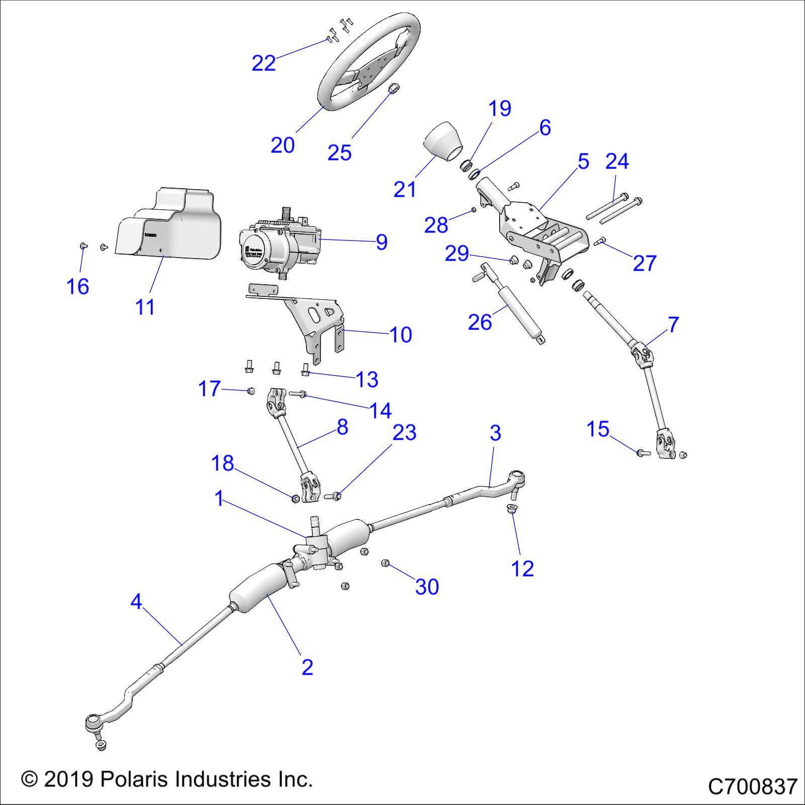 Foto diagrama Polaris que contem a peça 1824729